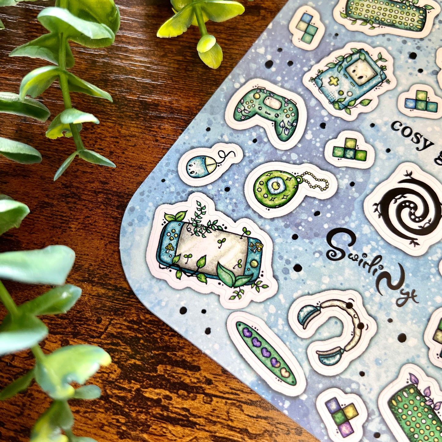 Turquoise Cosy Gamer Sticker Sheet