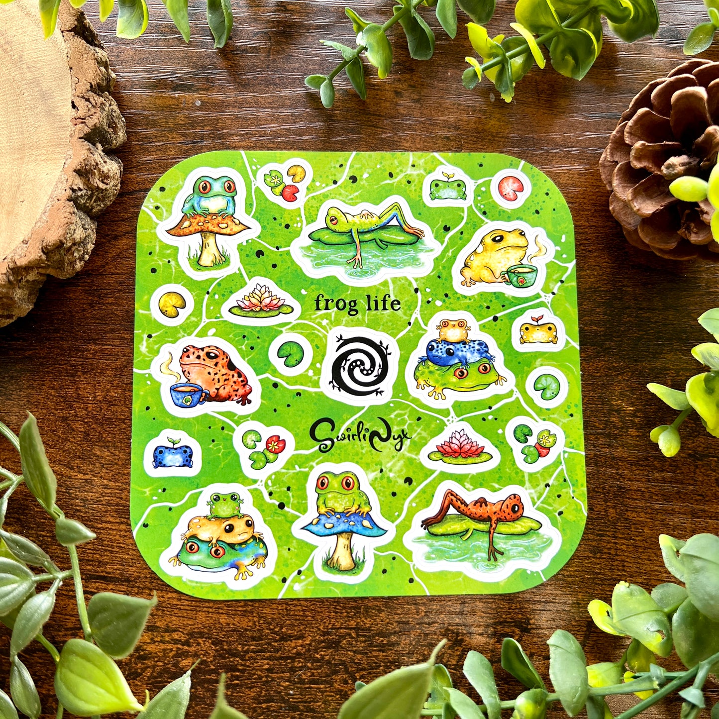Tropical Frog Life Sticker Sheet