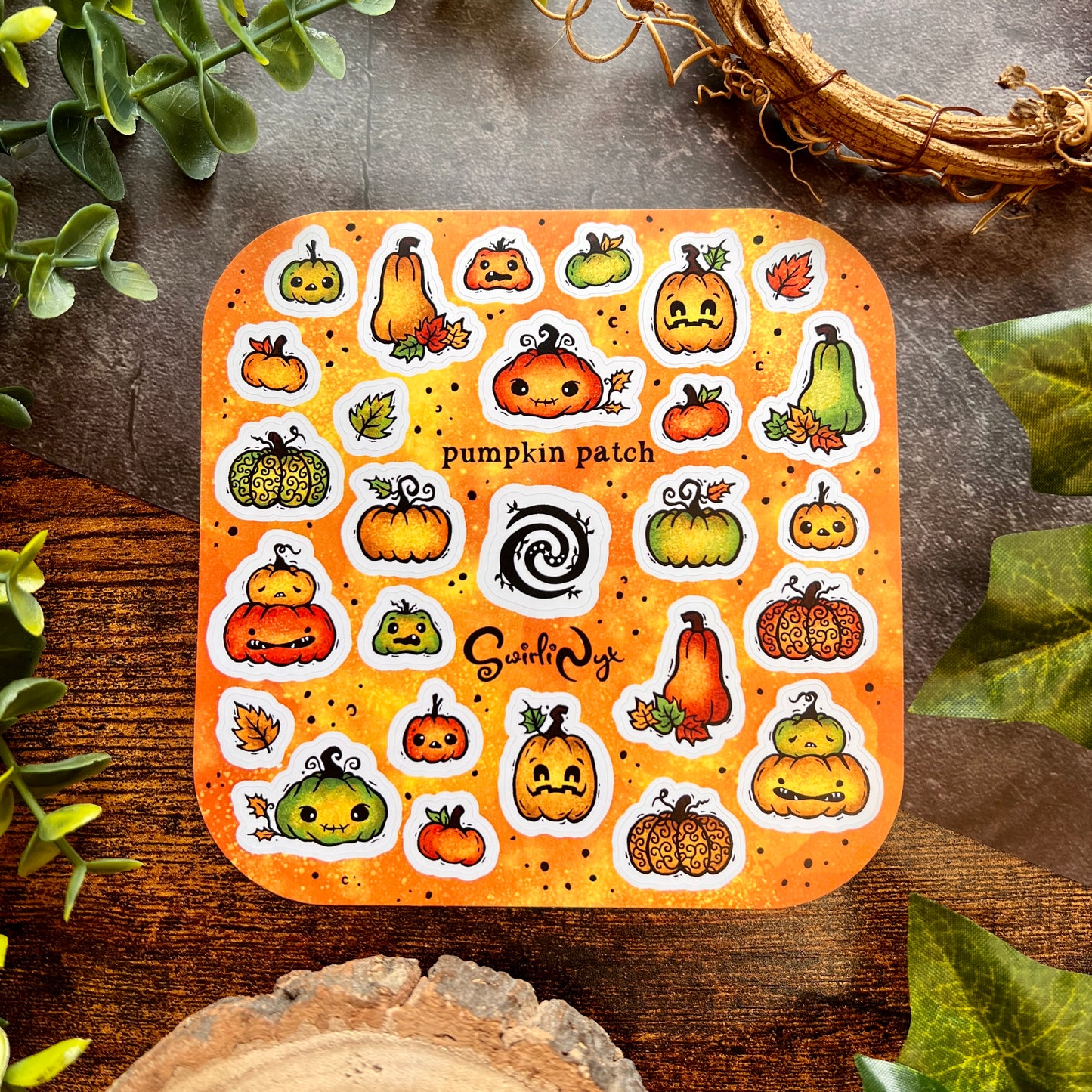 Orange Pumpkin Patch Sticker Sheet