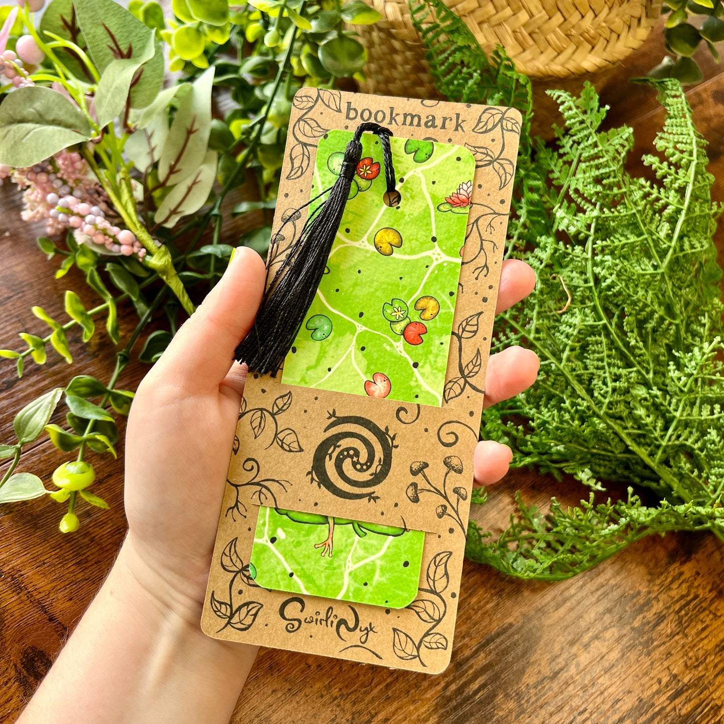 SECOND Tropical Lily Pad Frog Bookmark