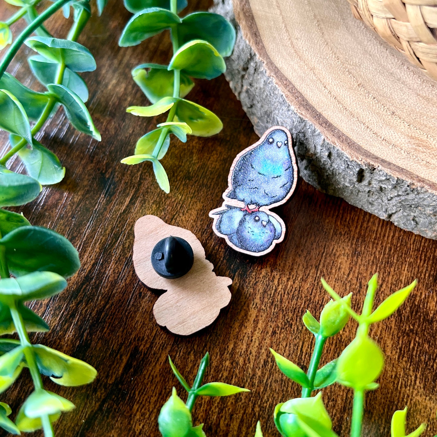 Pigeon Stack Wooden Pin
