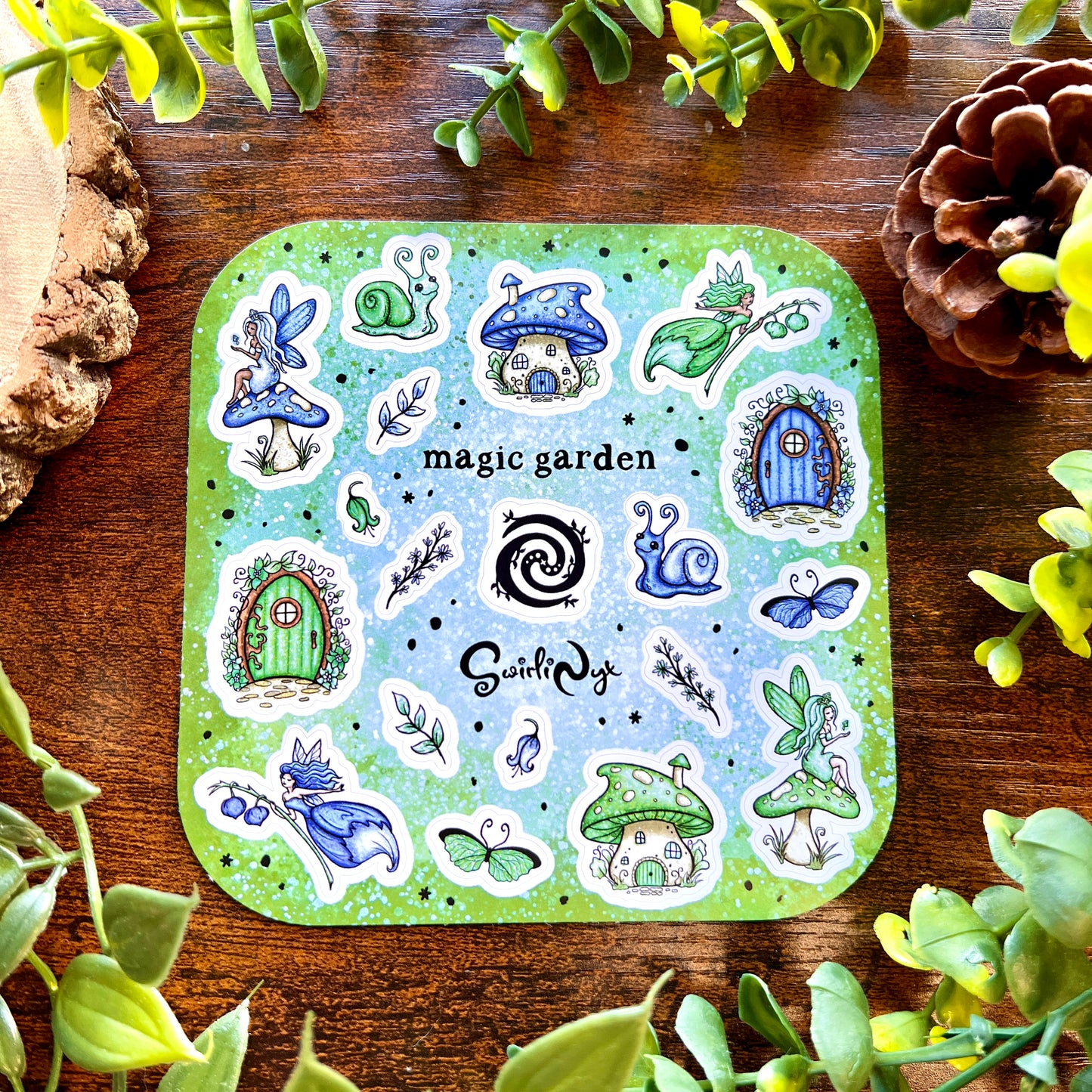 Blue Magic Garden Sticker Sheet