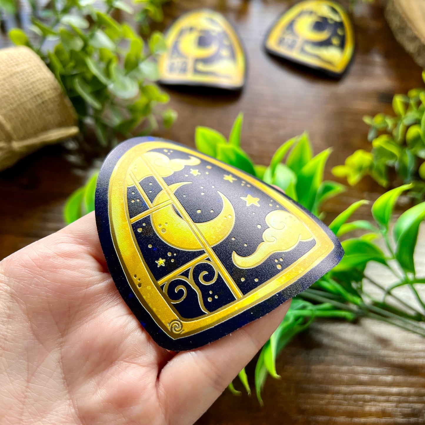 Celestial Window Gold Sticker