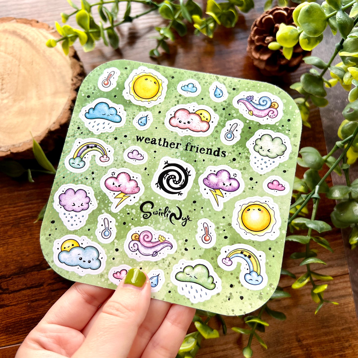 Pastel Weather Friends Sticker Sheet