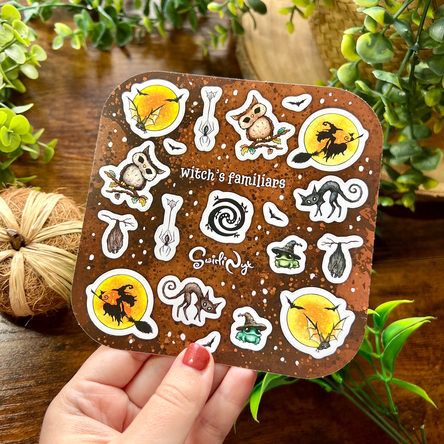 Brown Witch's Familiars Sticker Sheet