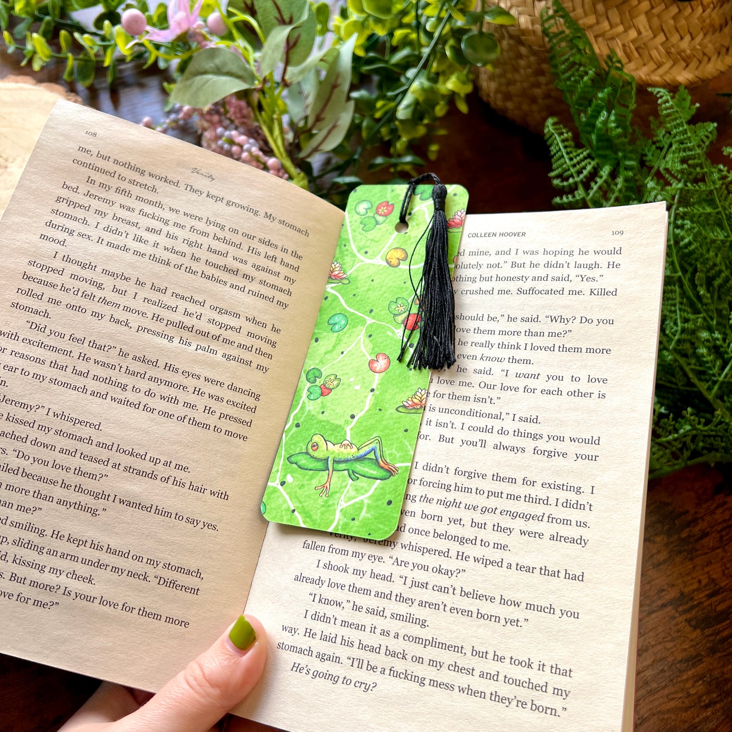 SECOND Tropical Lily Pad Frog Bookmark