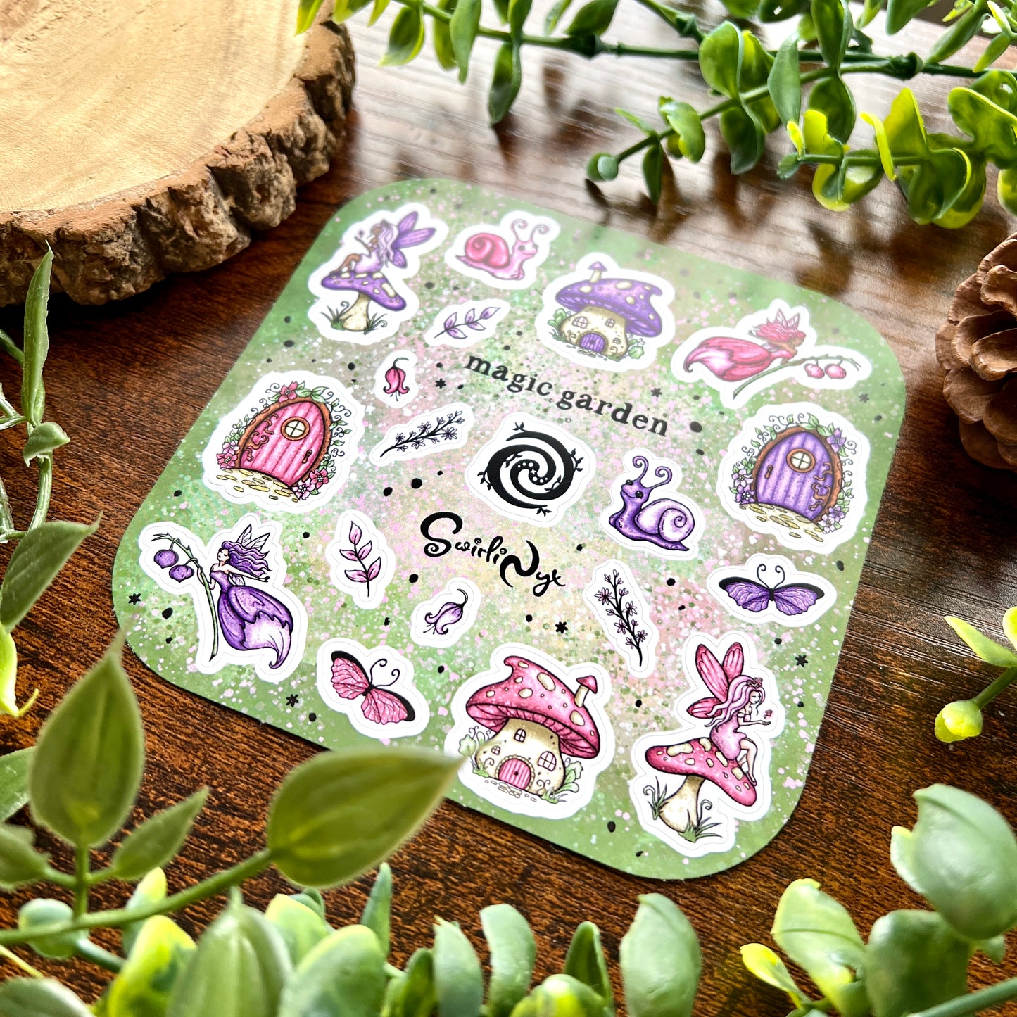 Purple Magic Garden Sticker Sheet