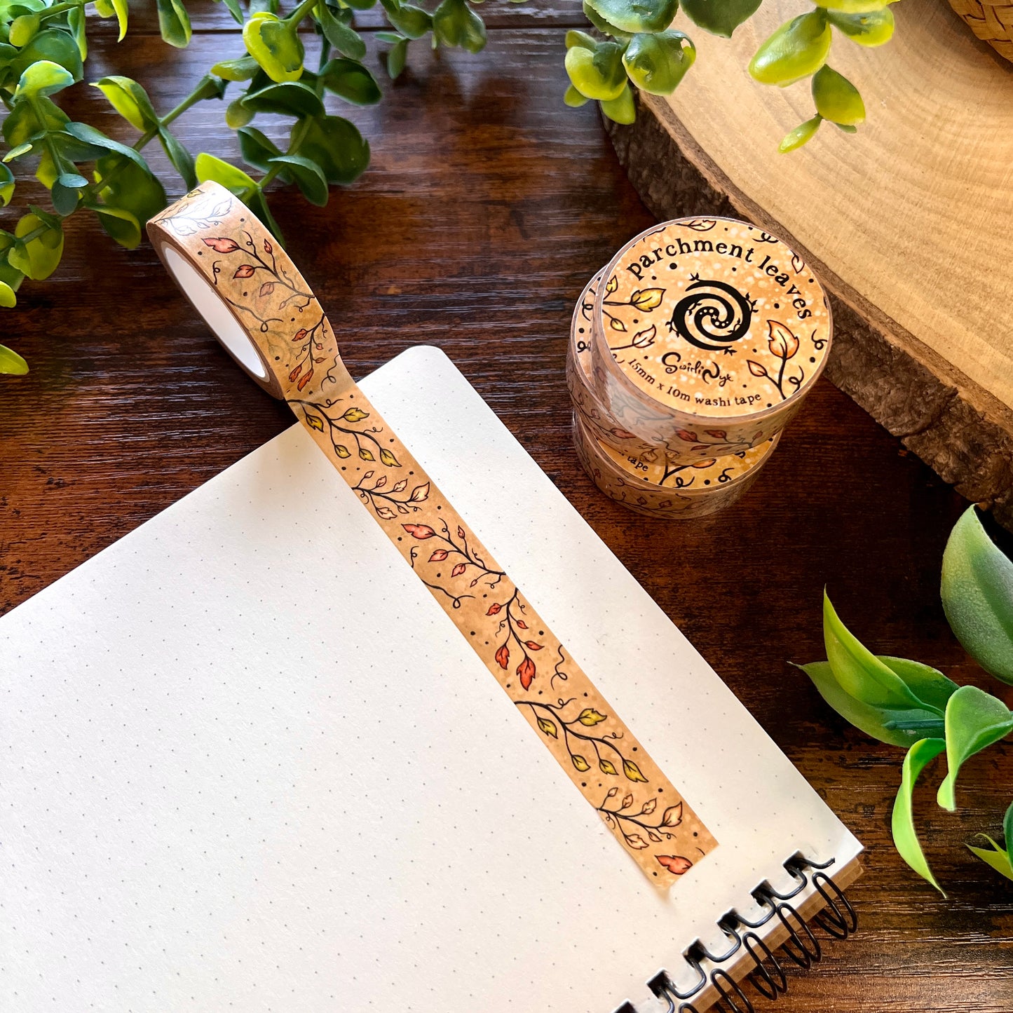 Parchment Leaves Washi Tape