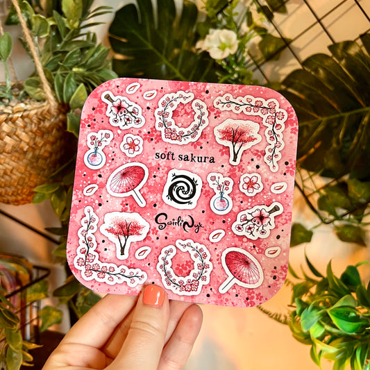 Pink Soft Sakura Sticker Sheet