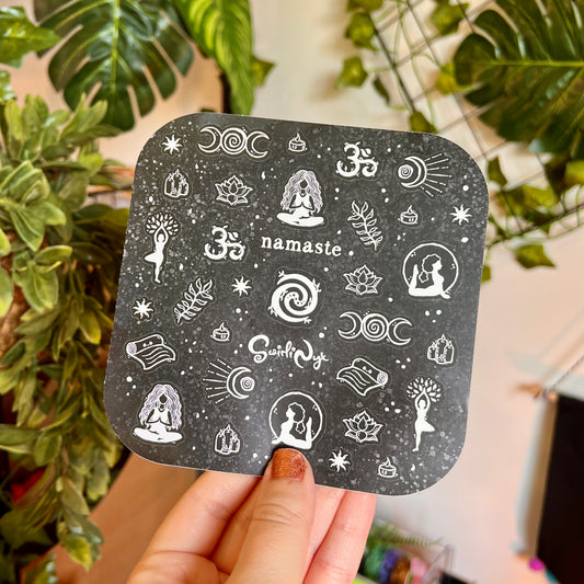 Dark Namaste Sticker Sheet