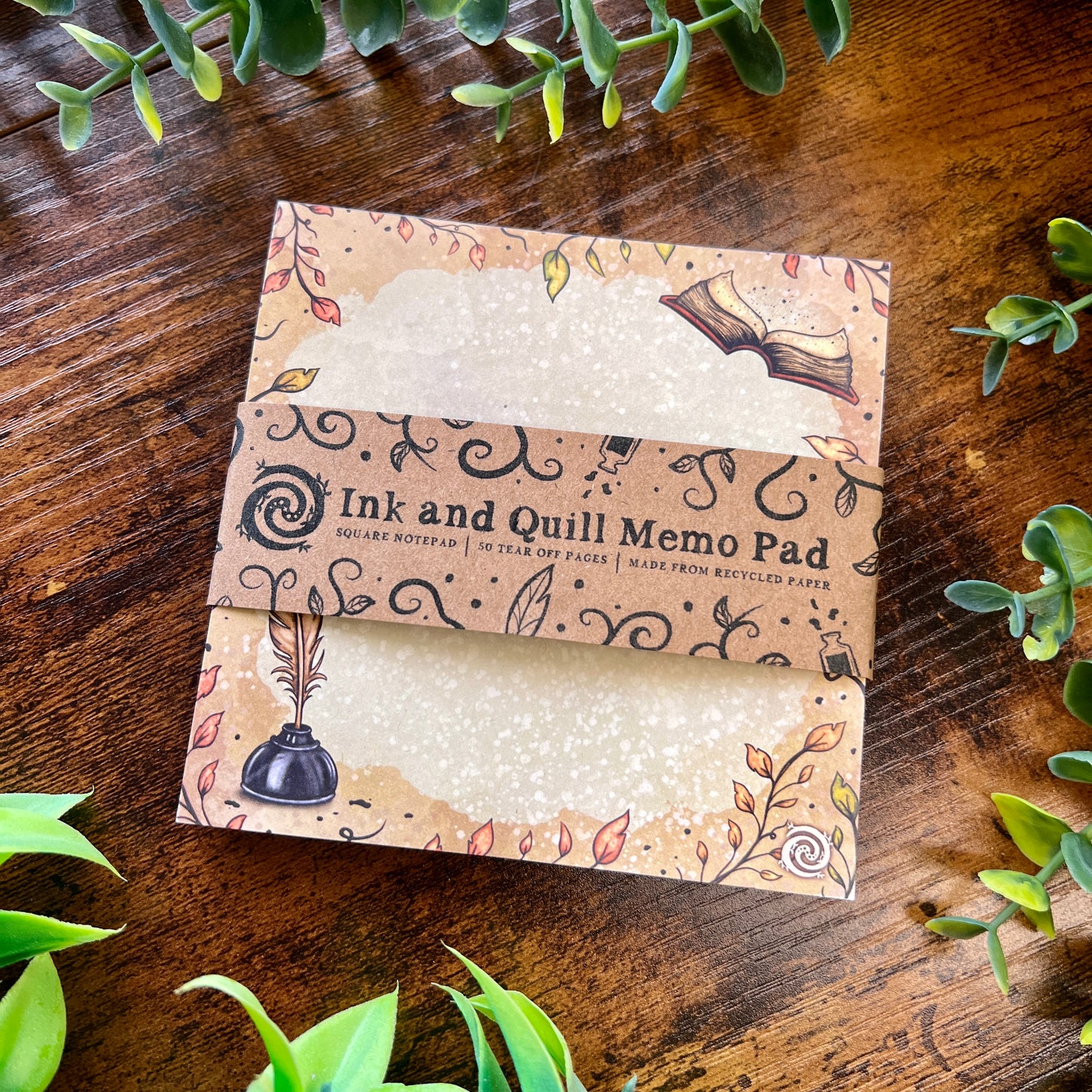 Ink and Quill Notepad Set