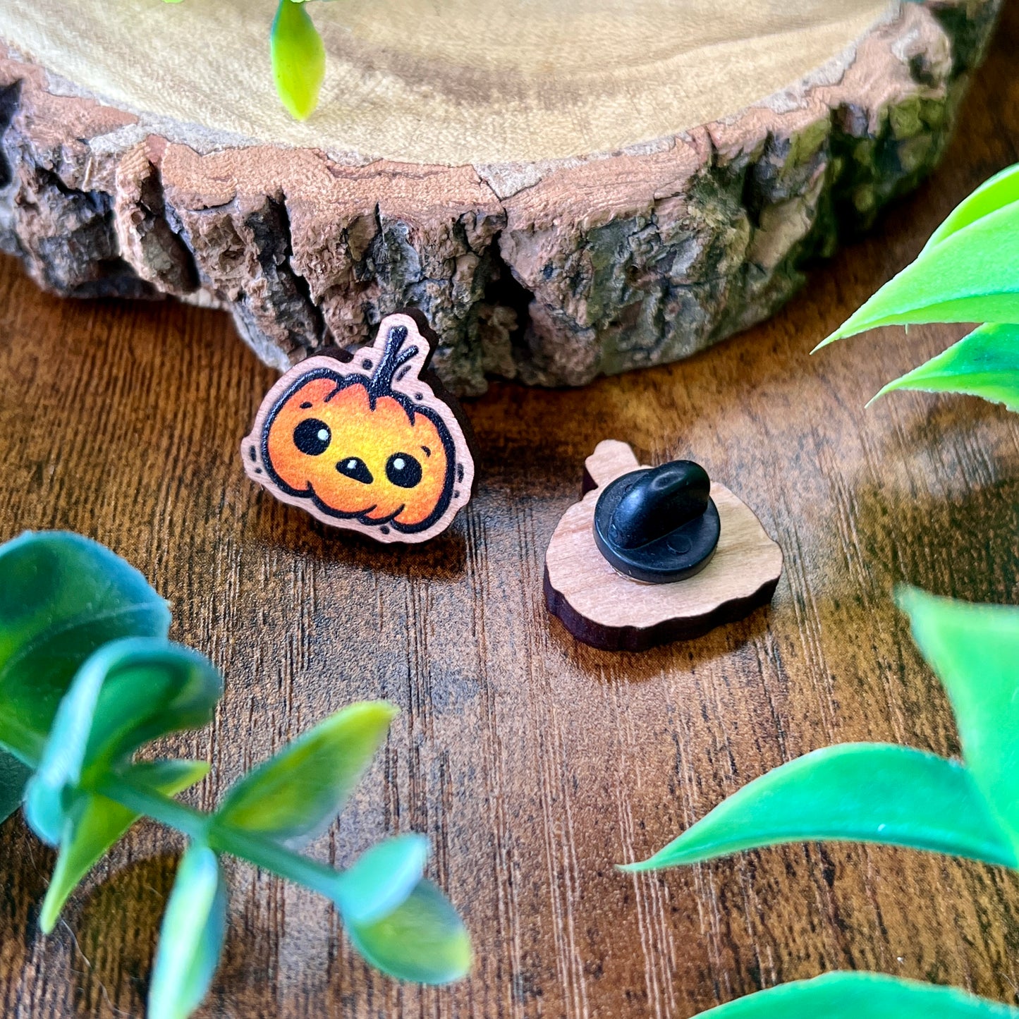 Mini Pumpkin Wooden Pin