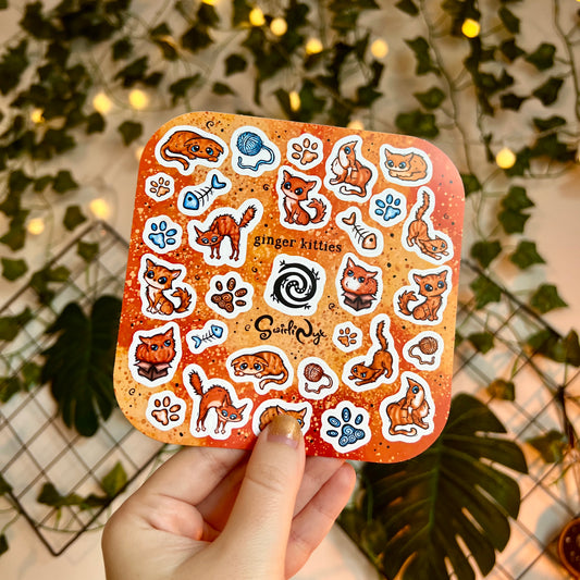 Ginger Kitties Sticker Sheet