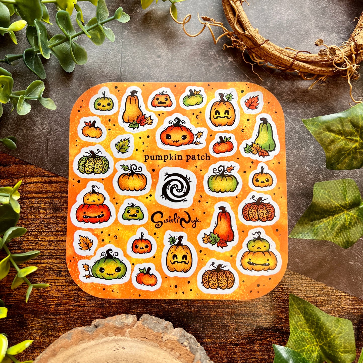 Orange Pumpkin Patch Sticker Sheet