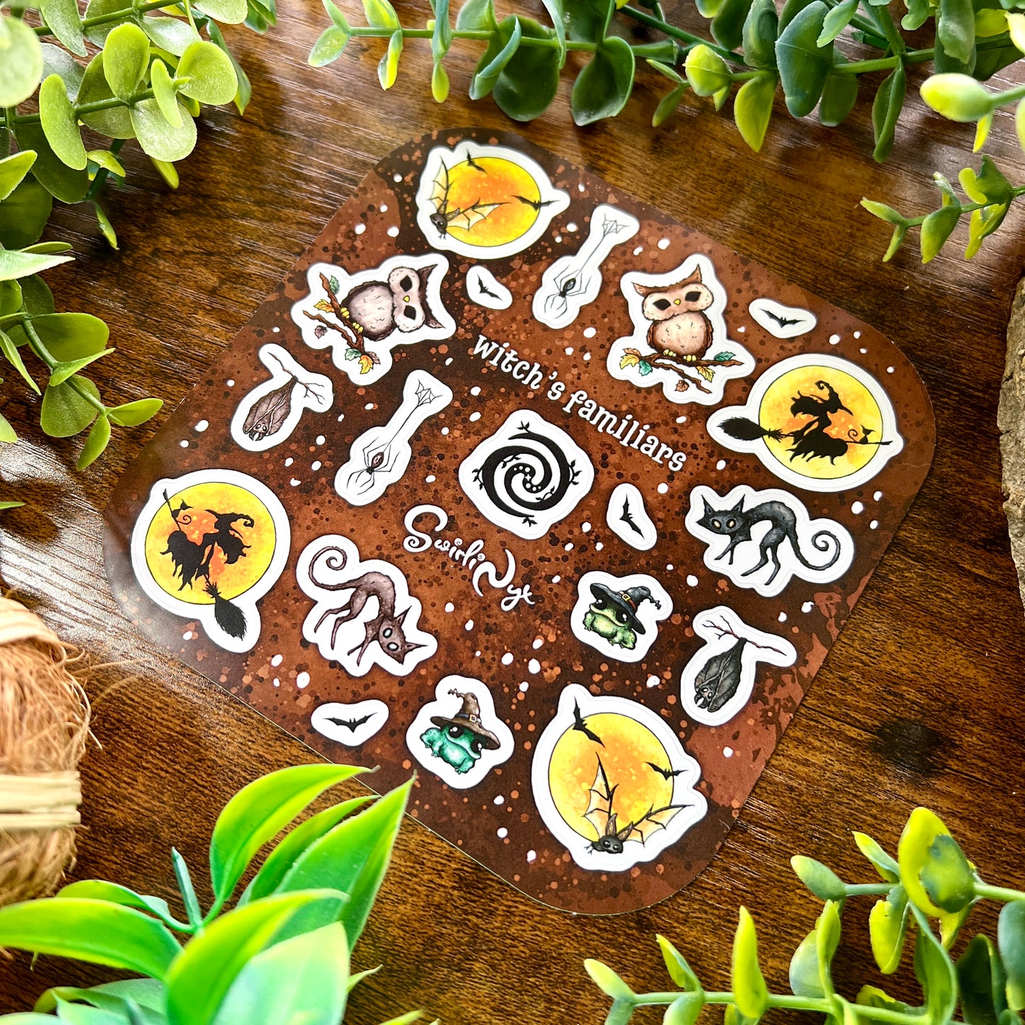 Brown Witch's Familiars Sticker Sheet
