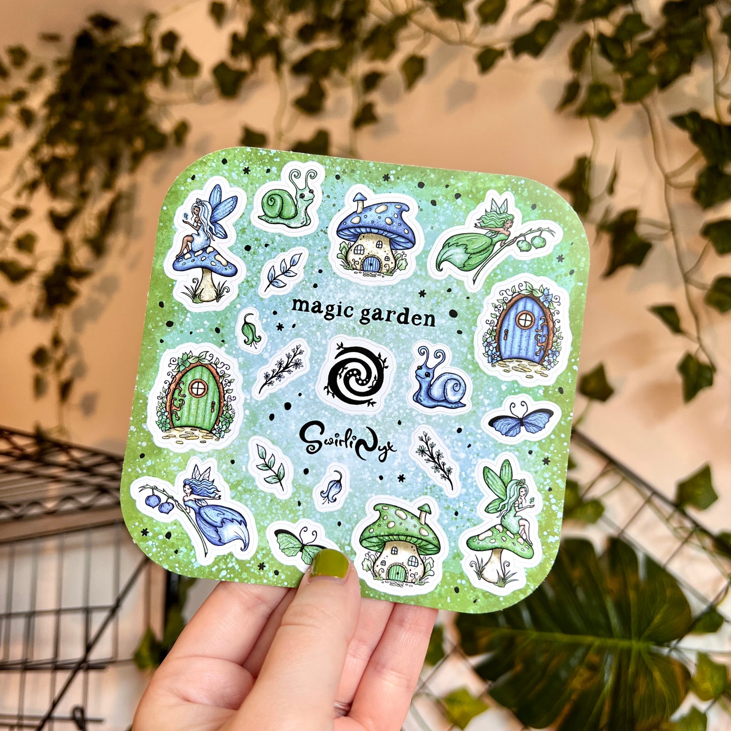 Blue Magic Garden Sticker Sheet