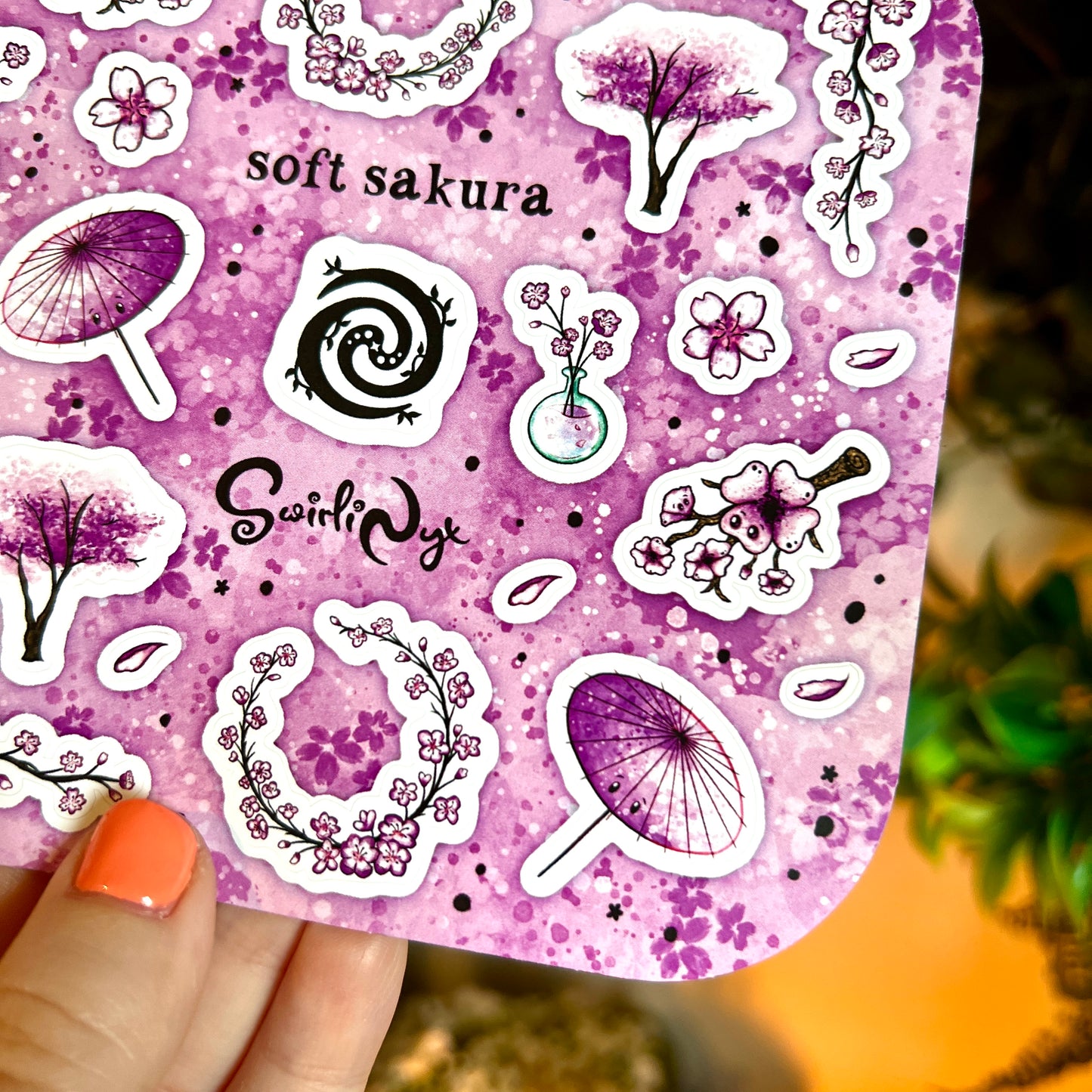 Lilac Soft Sakura Sticker Sheet