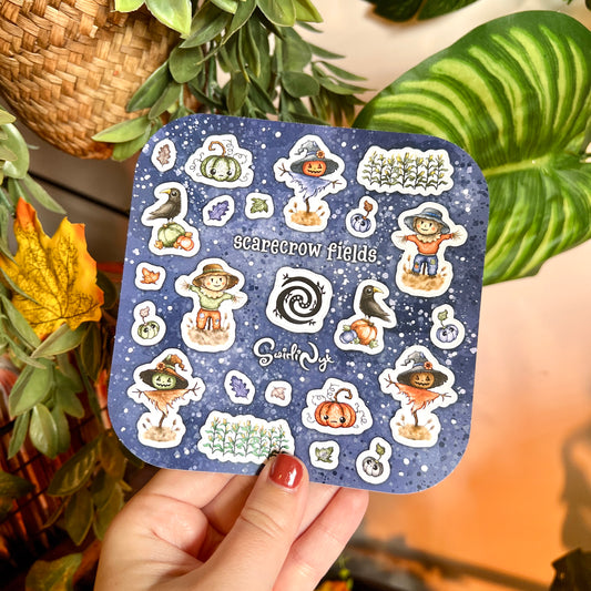 Dark Scarecrow Fields Sticker Sheet