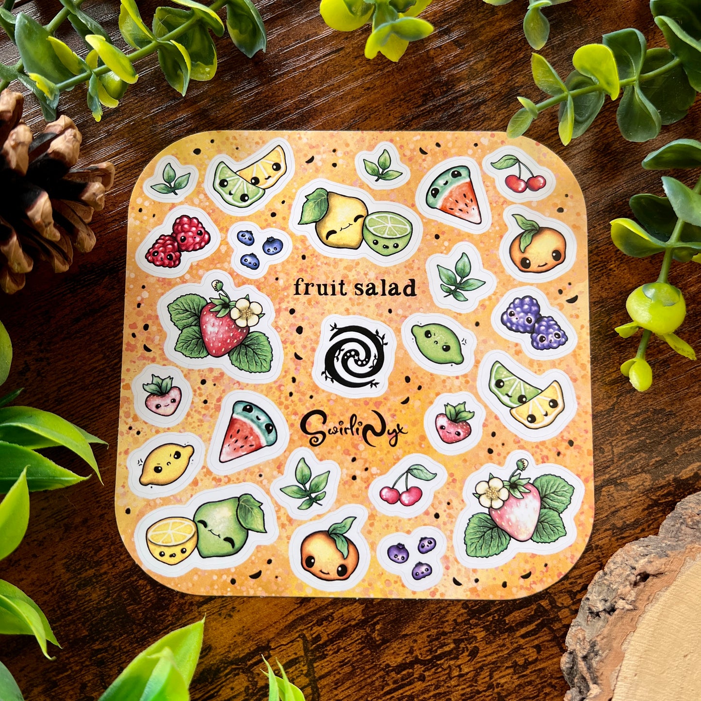 Pastel Fruit Salad Sticker Sheet