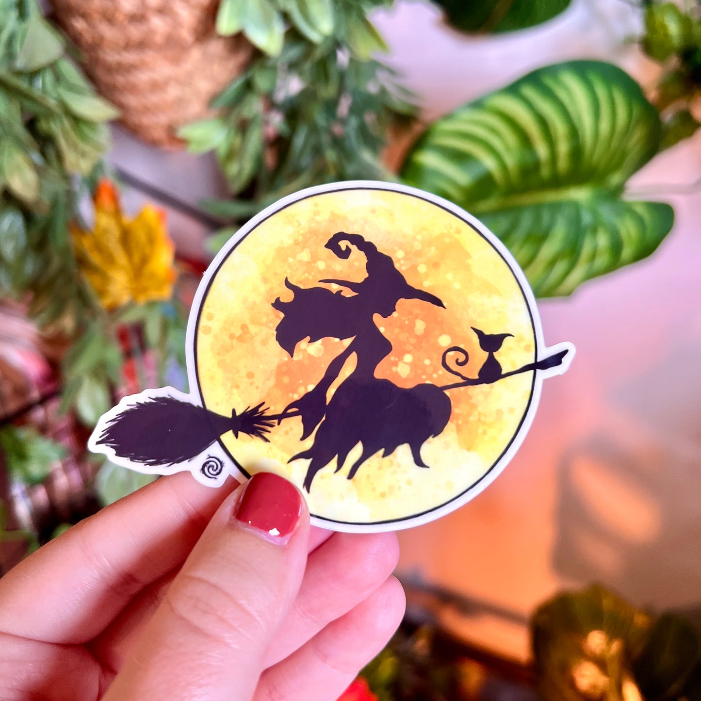 Witch's Moon Clear Sticker