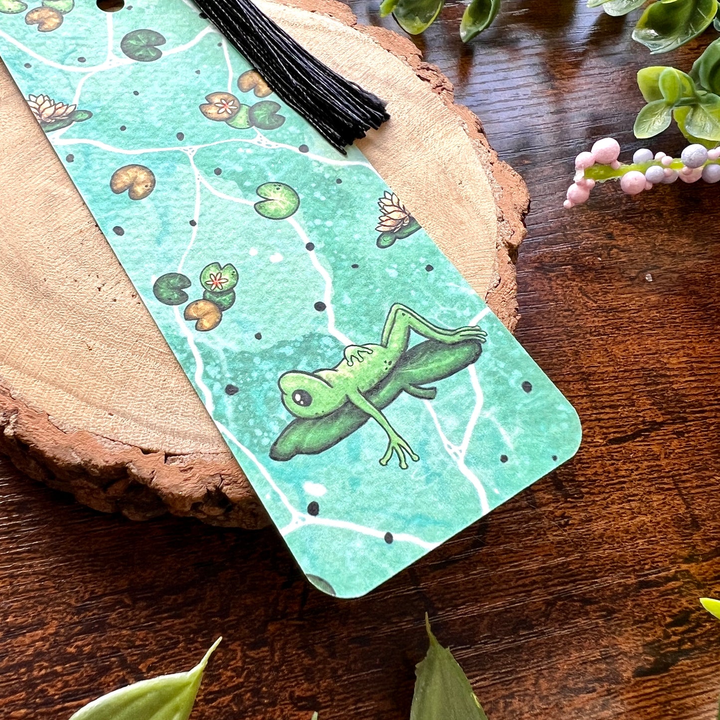 SECOND Classic Lily Pad Frog Bookmark
