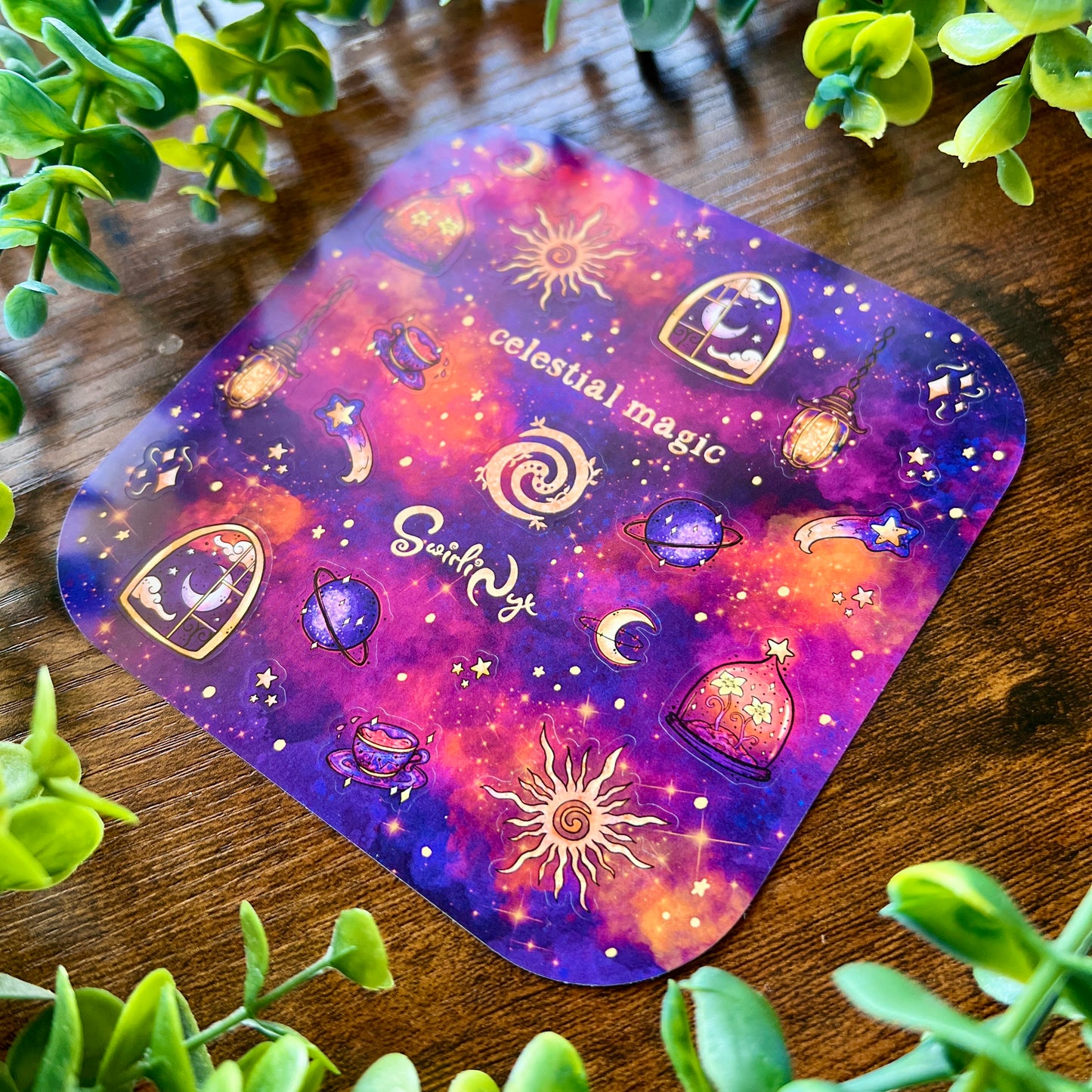Purple Celestial Magic Sticker Sheet