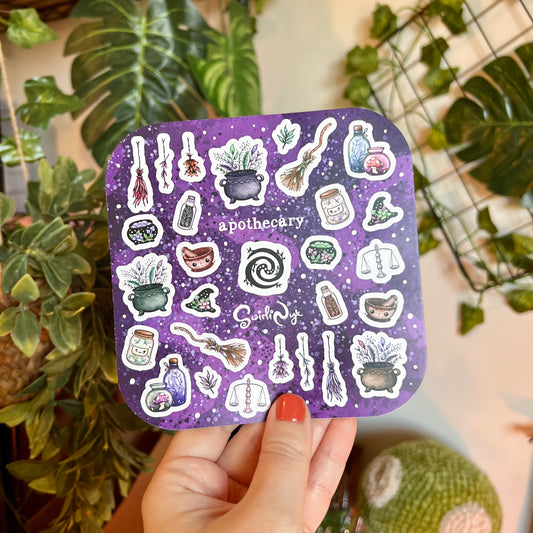 Purple Apothecary Sticker Sheet