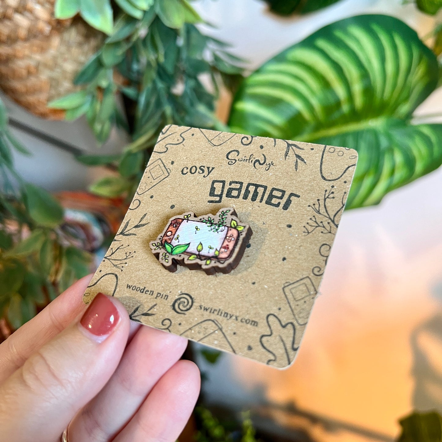 Cosy Gamer Wooden Pin