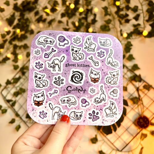 Ghost Kitties Sticker Sheet