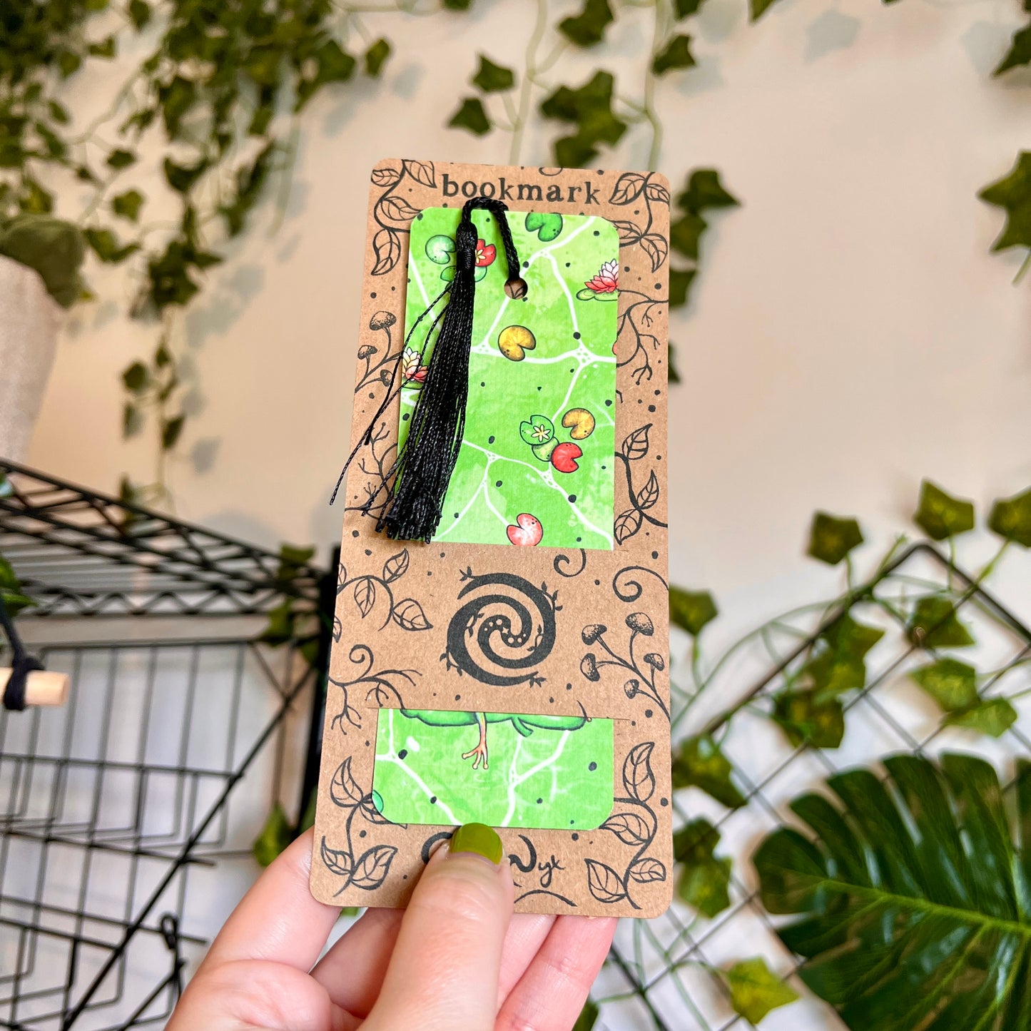 SECOND Tropical Lily Pad Frog Bookmark