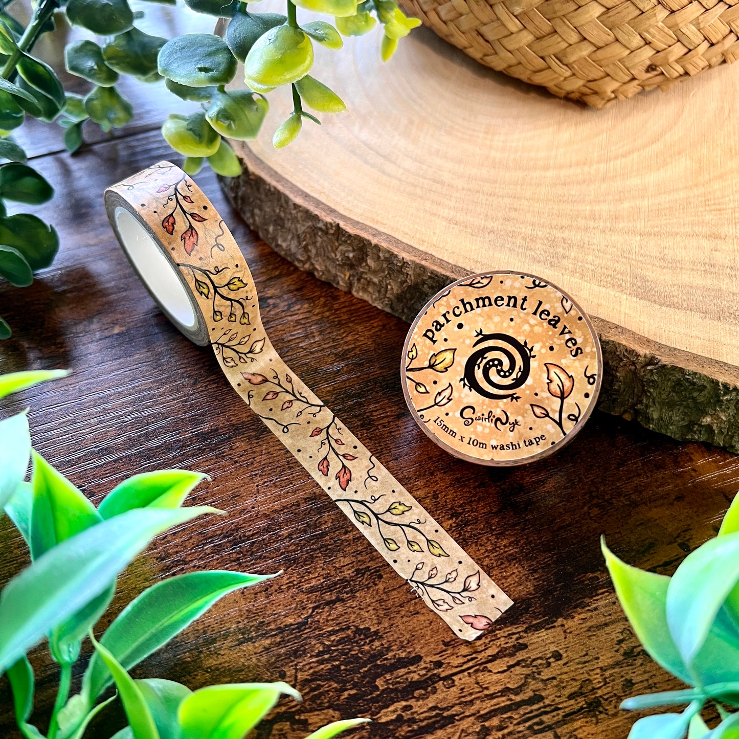 Parchment Leaves Washi Tape