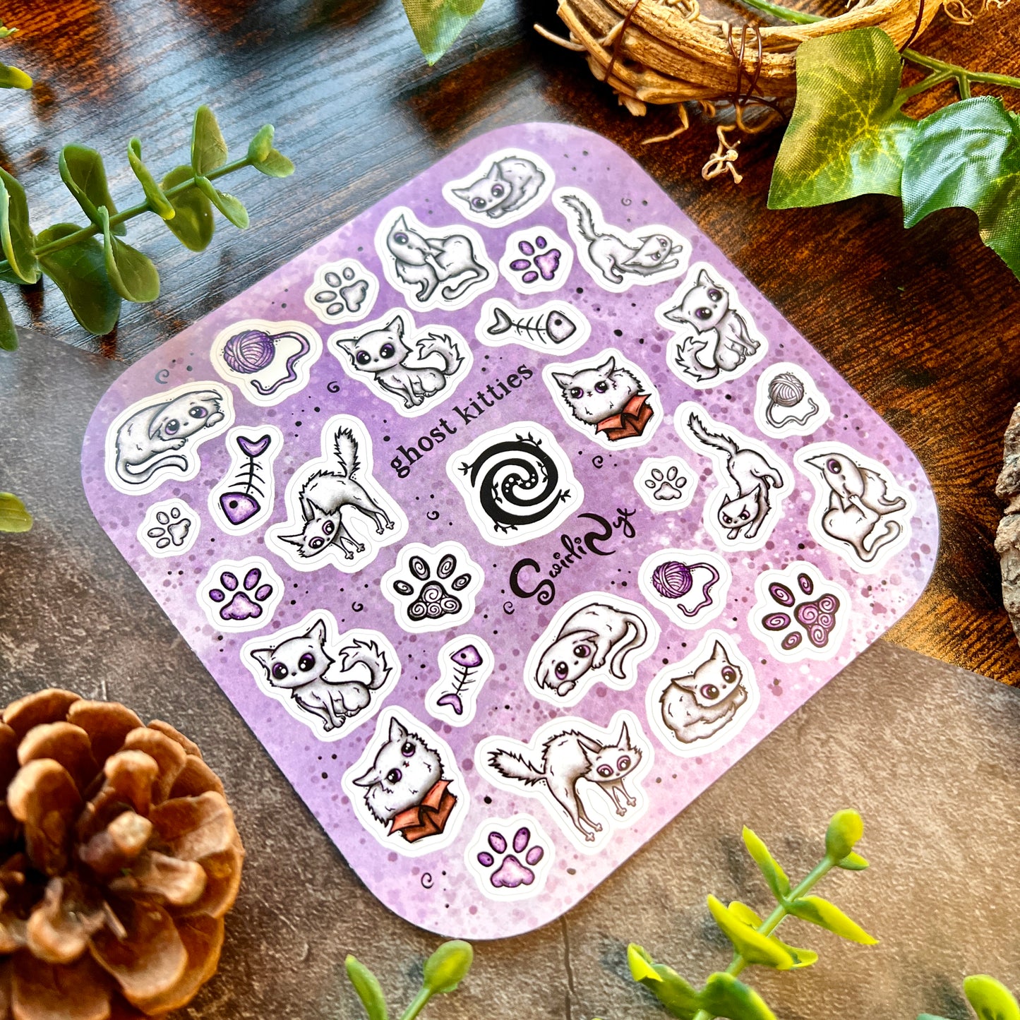Ghost Kitties Sticker Sheet