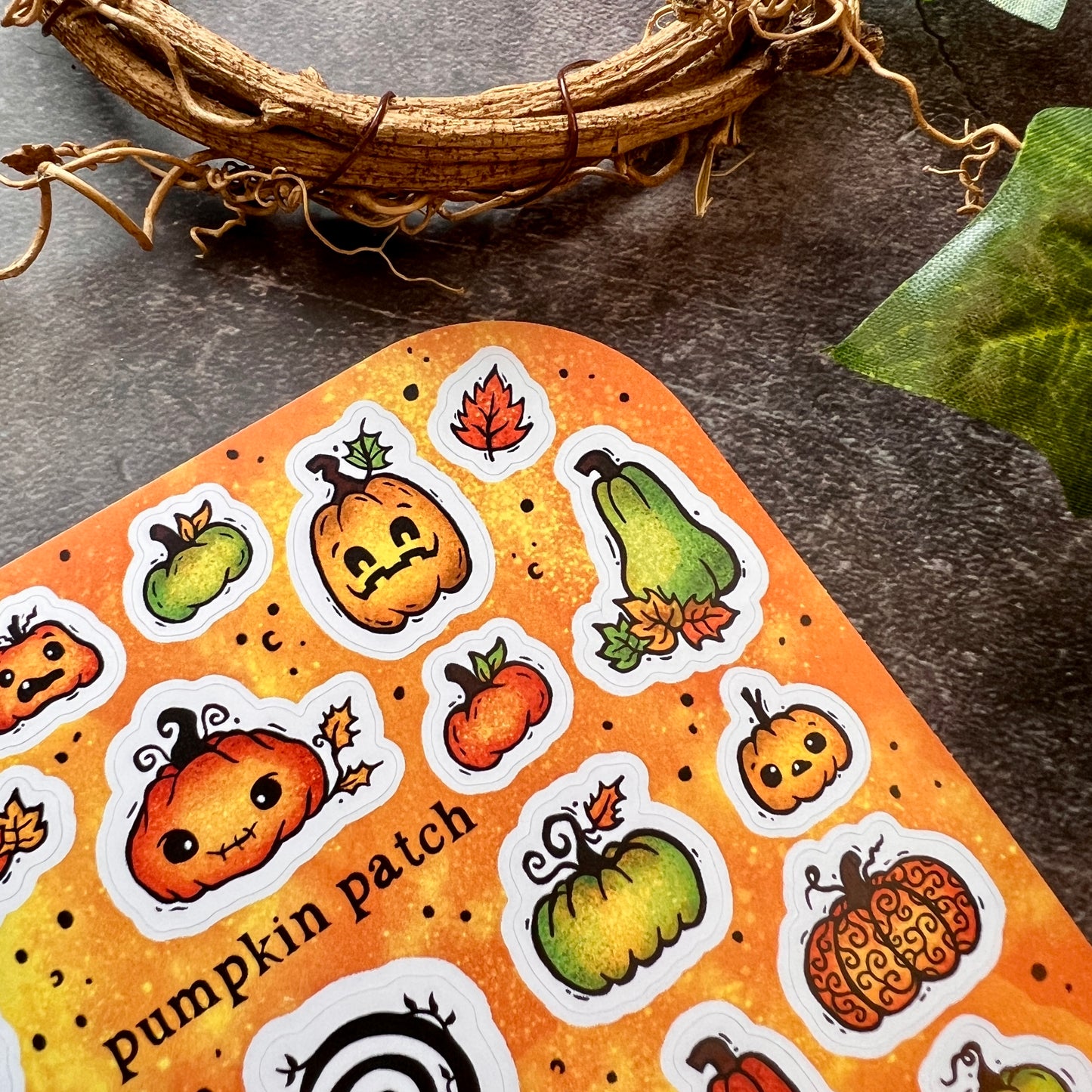 Orange Pumpkin Patch Sticker Sheet