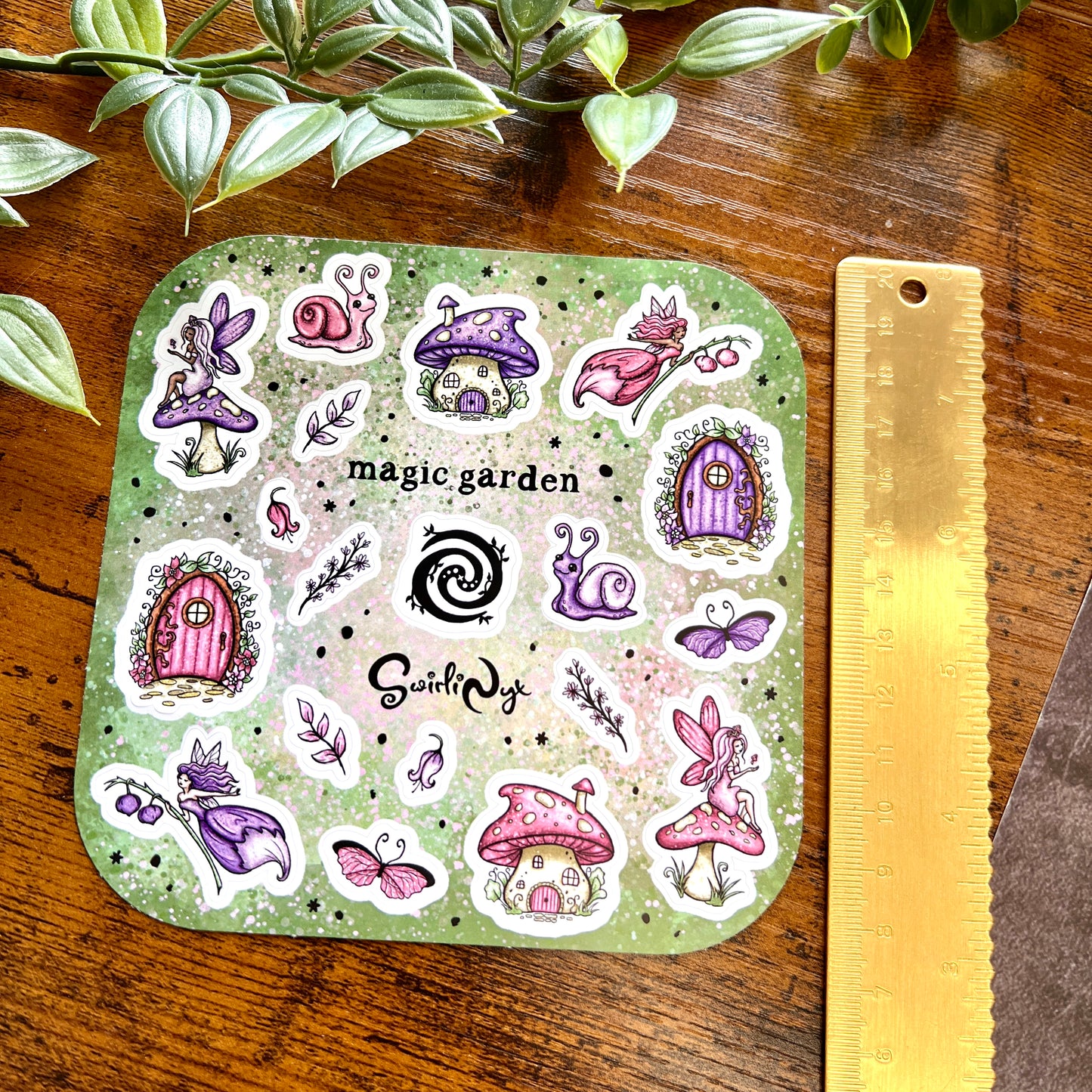 Purple Magic Garden Sticker Sheet