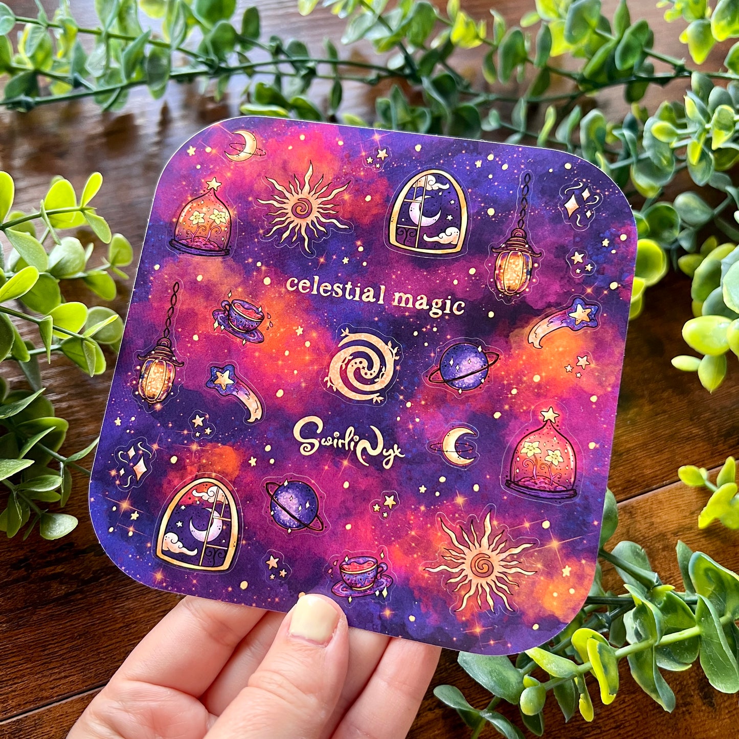 Purple Celestial Magic Sticker Sheet