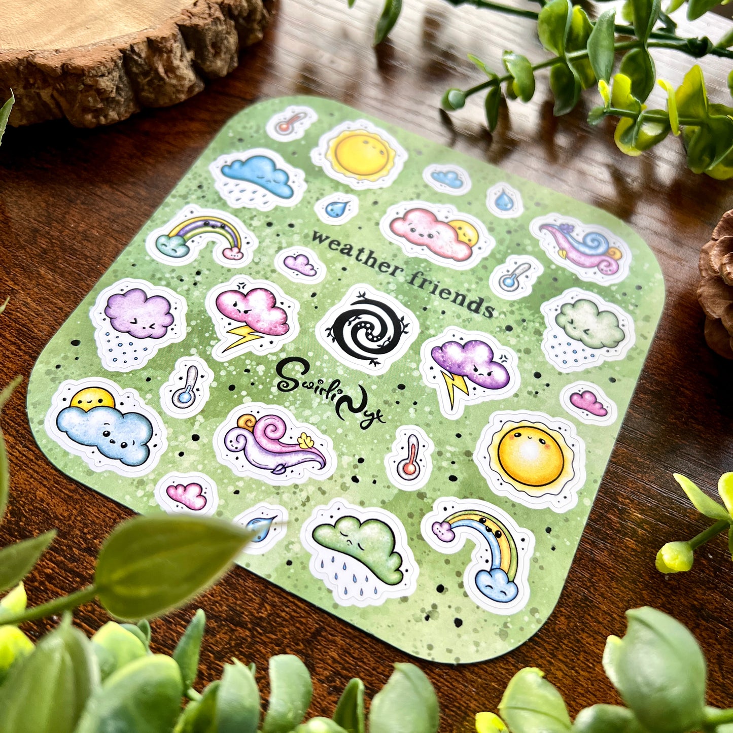 Pastel Weather Friends Sticker Sheet