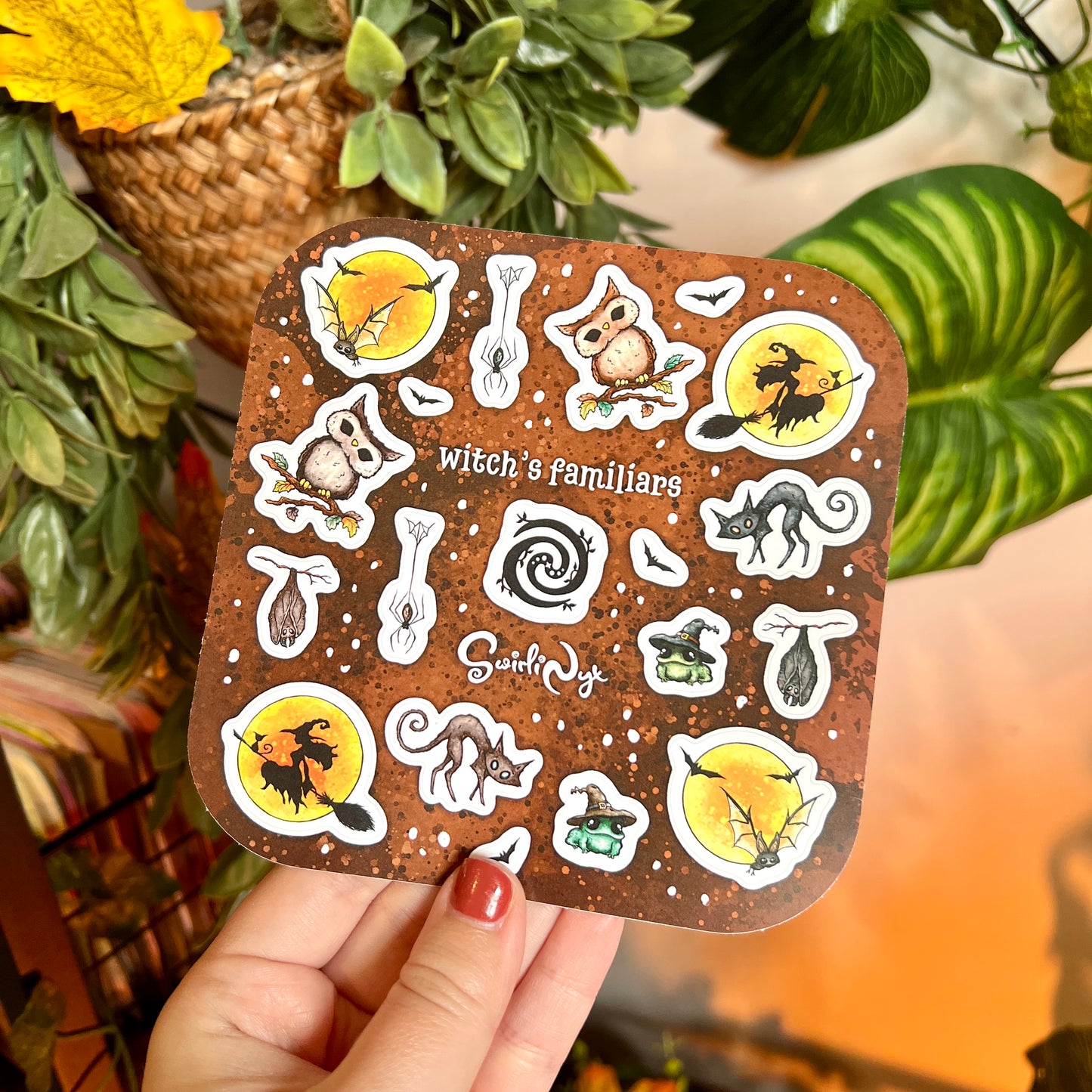 Brown Witch's Familiars Sticker Sheet