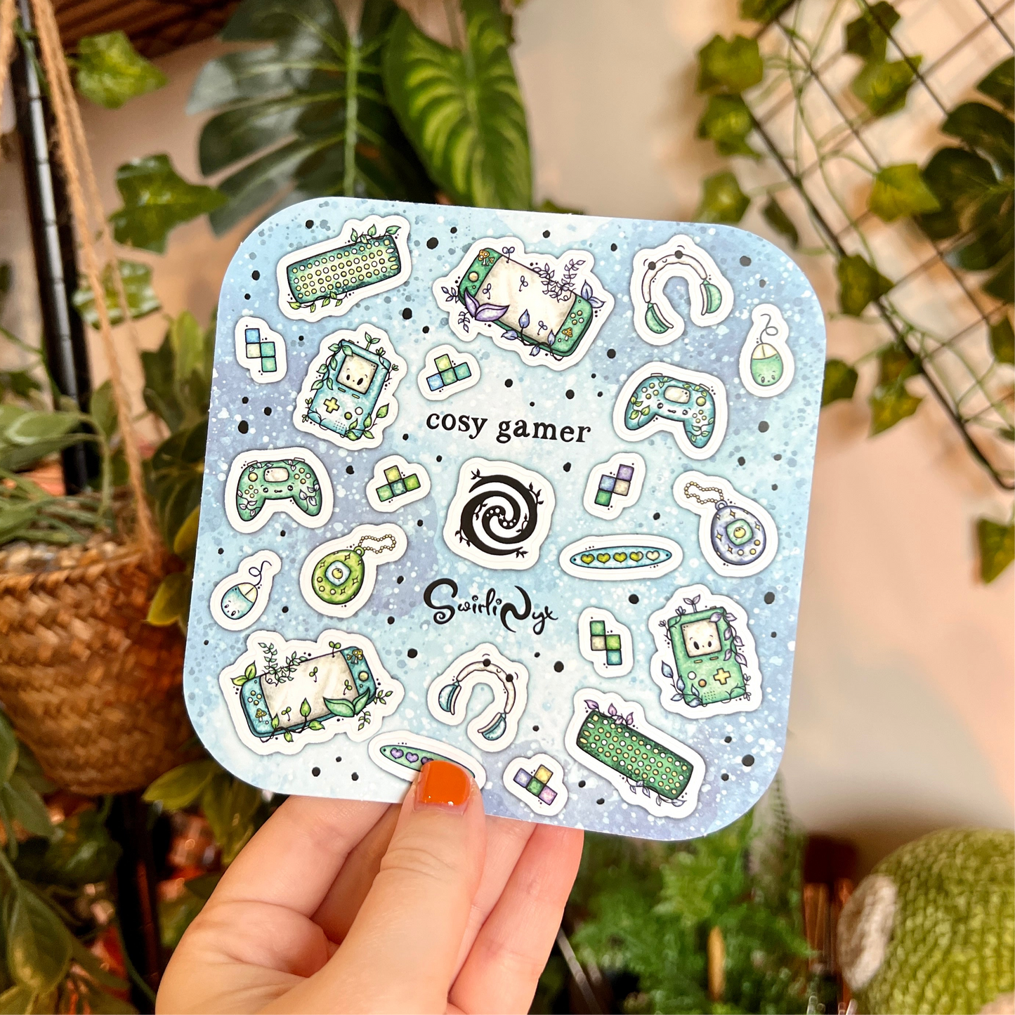 Turquoise Cosy Gamer Sticker Sheet