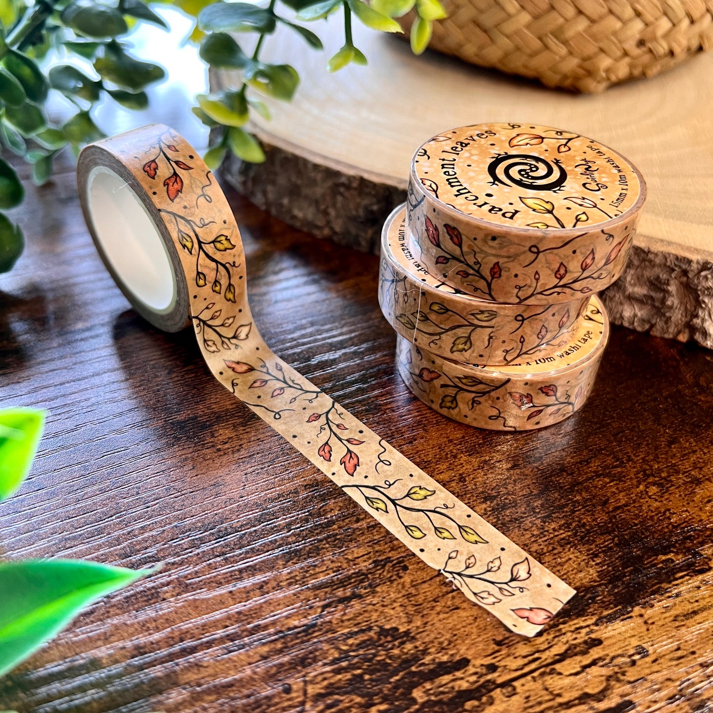 Parchment Leaves Washi Tape