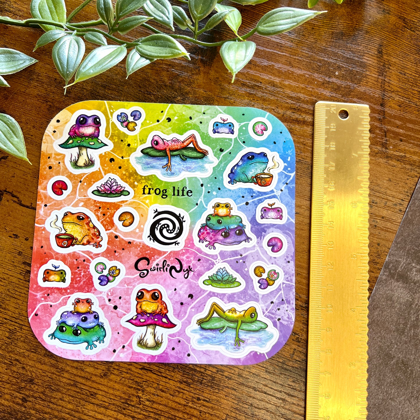 Rainbow Frog Life Sticker Sheet
