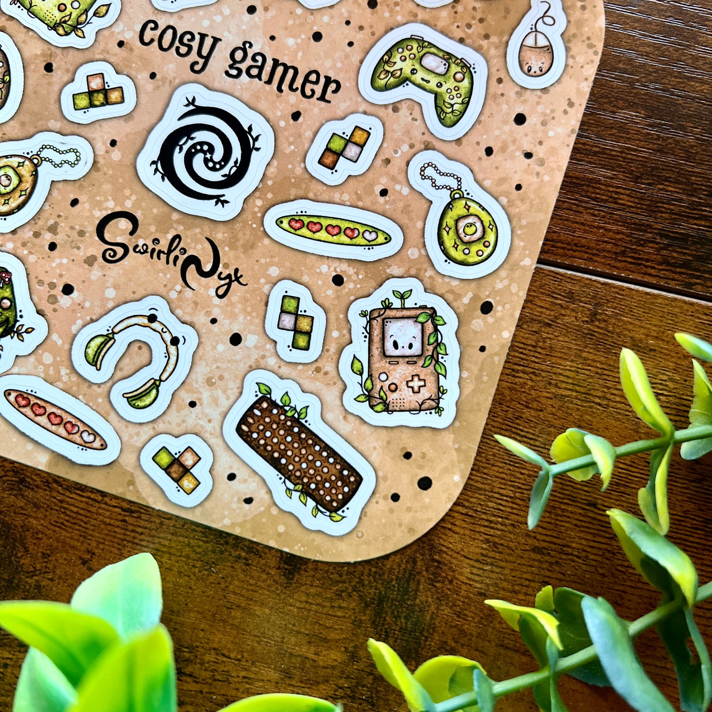 Neutral Cosy Gamer Sticker Sheet