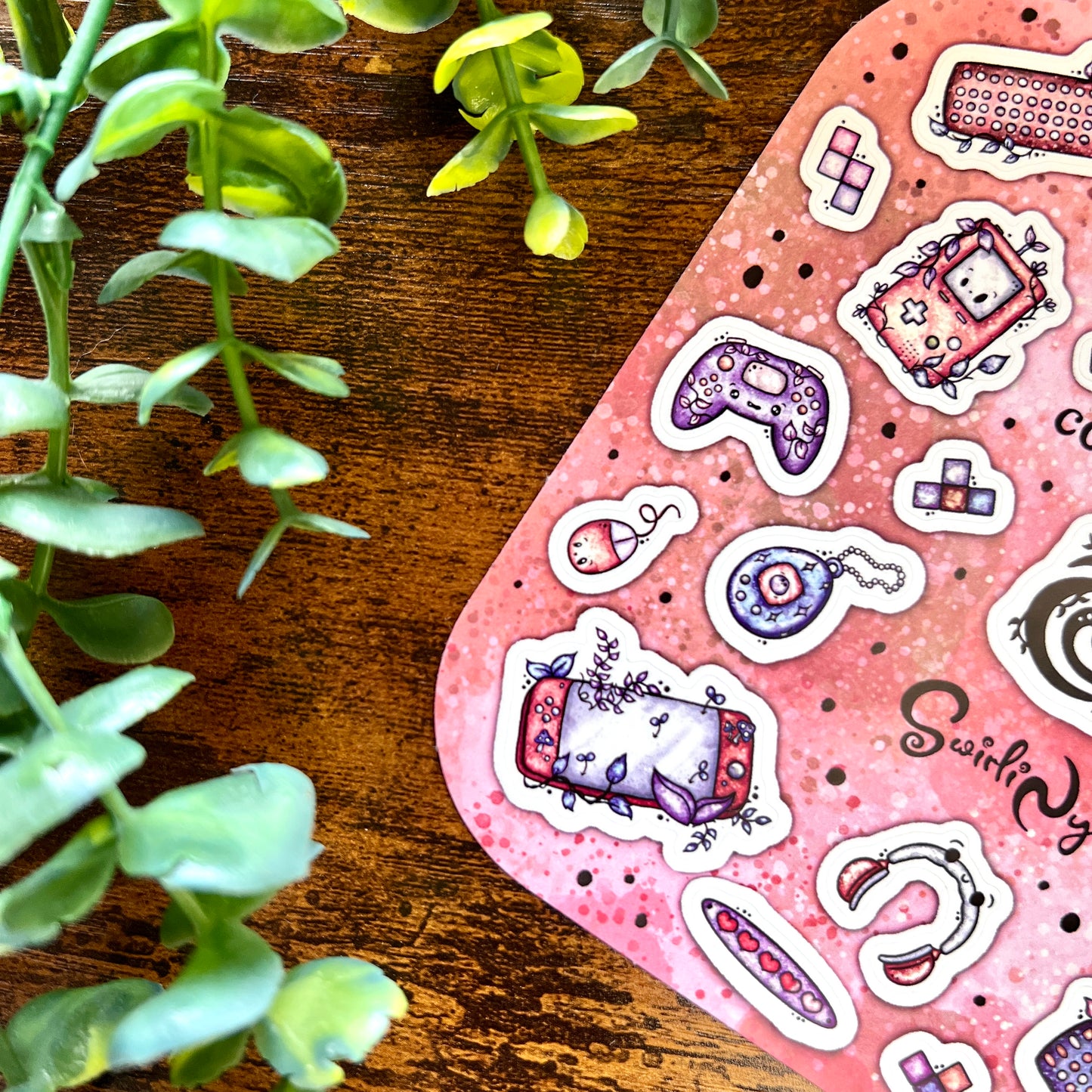 Pink Cosy Gamer Sticker Sheet
