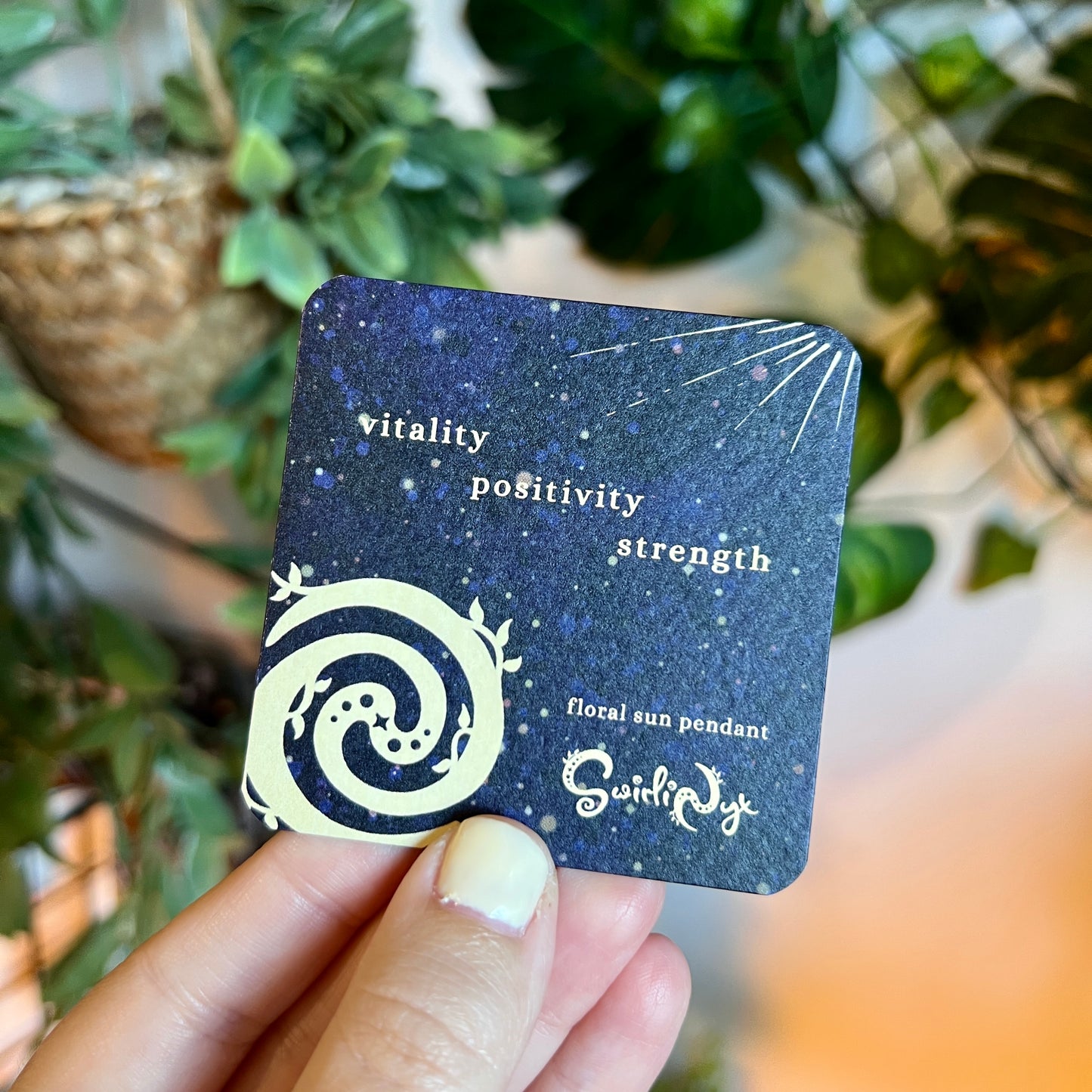 Floral Sun Pendant Enamel Necklace