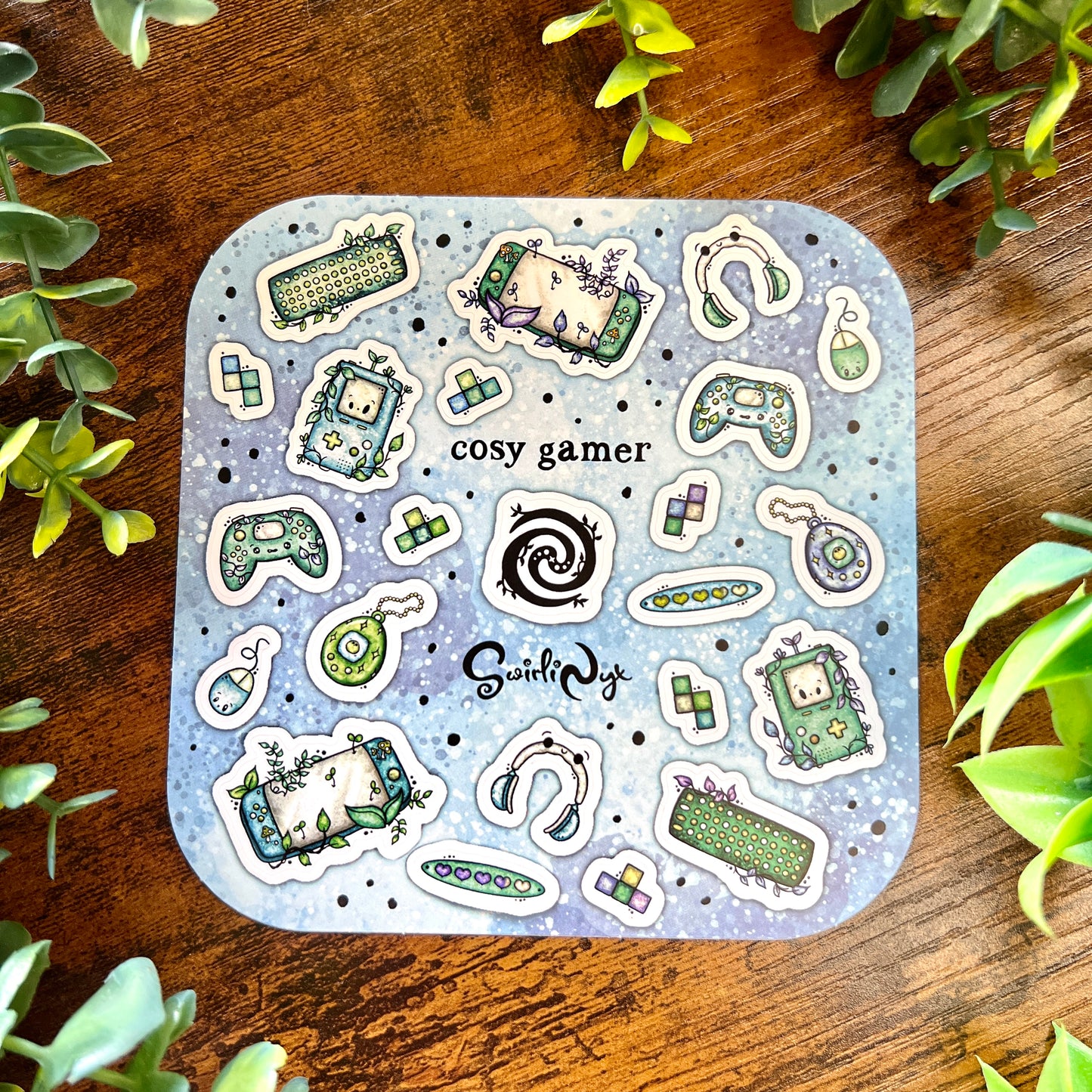 Turquoise Cosy Gamer Sticker Sheet