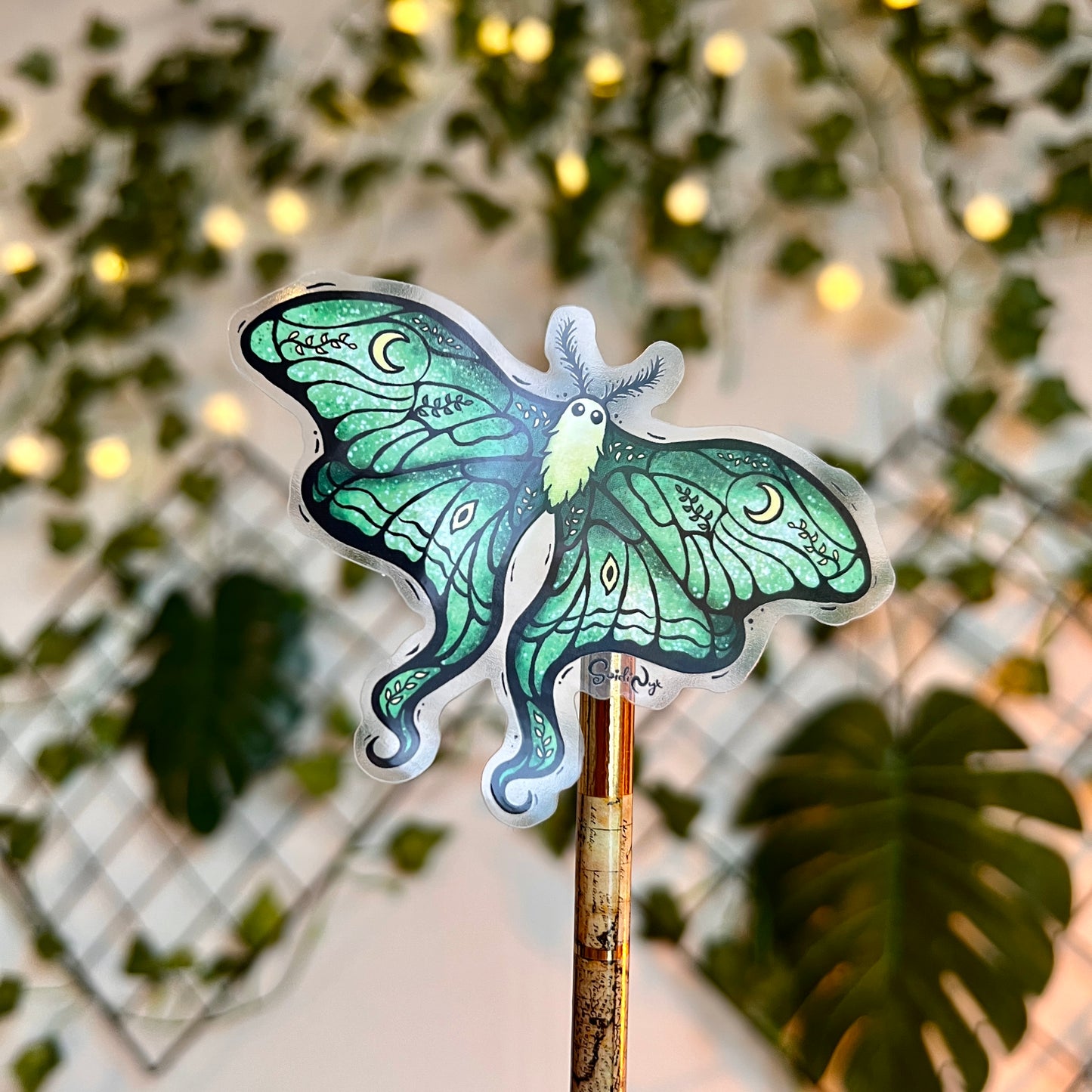 Lunar Moth Clear Sticker