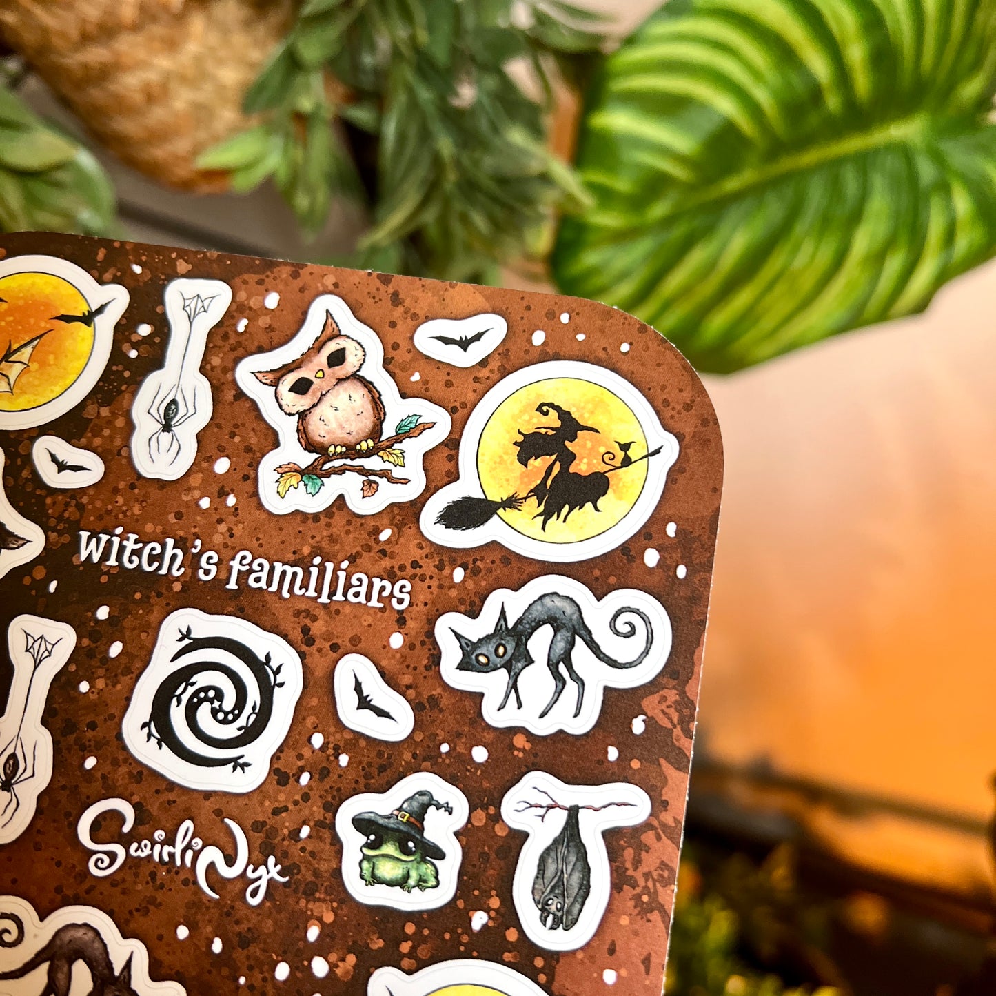 Brown Witch's Familiars Sticker Sheet
