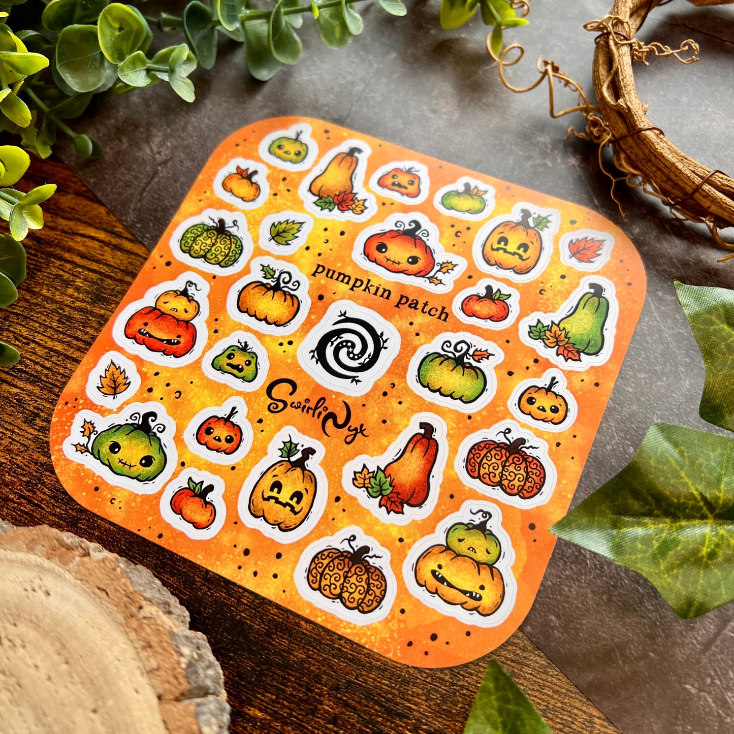 Orange Pumpkin Patch Sticker Sheet