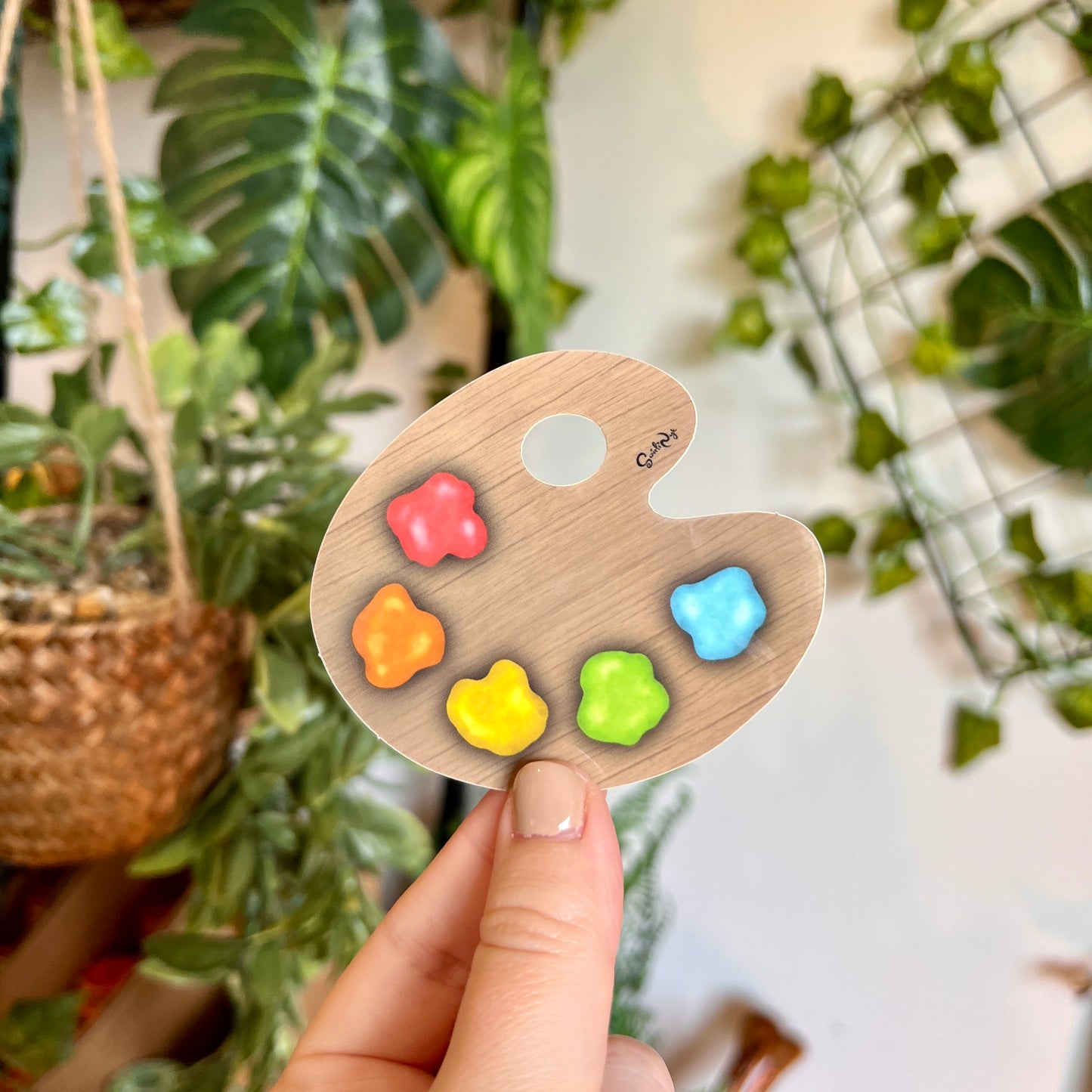 Classic Paint Palette Translucent Sticker
