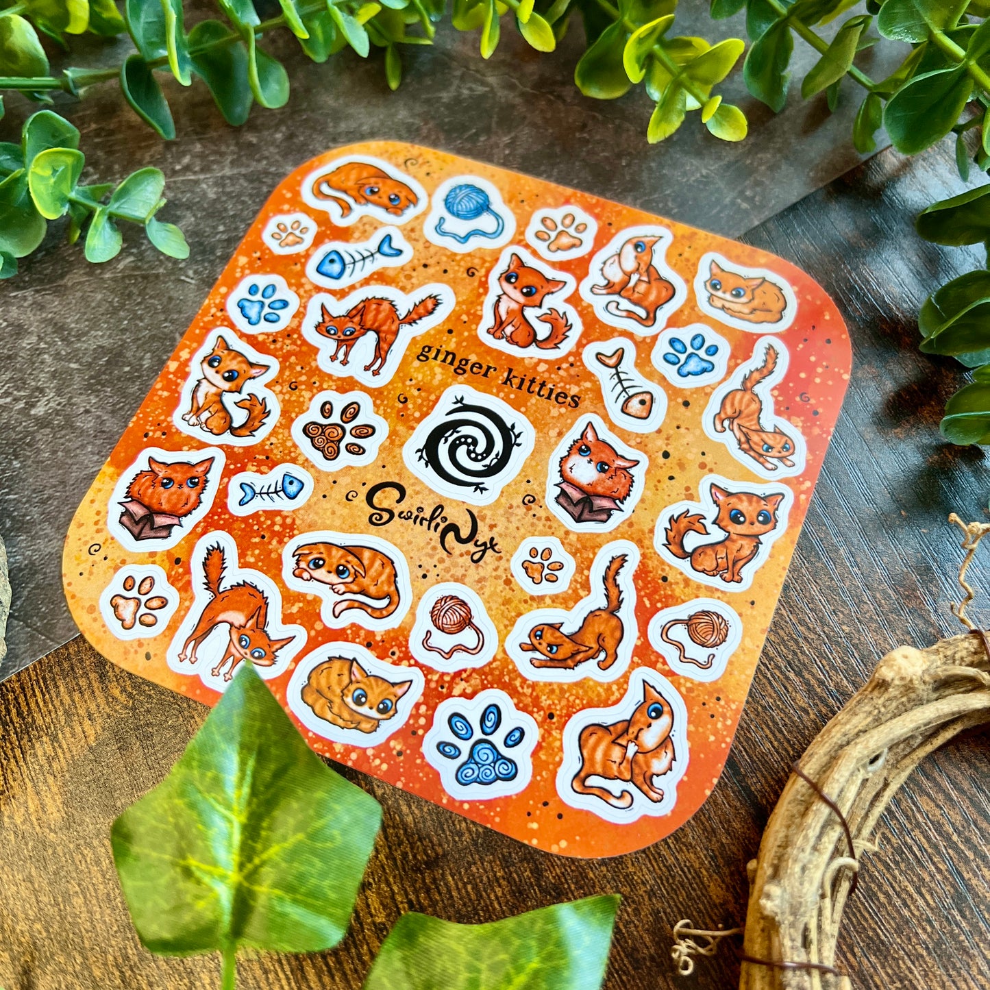 Ginger Kitties Sticker Sheet