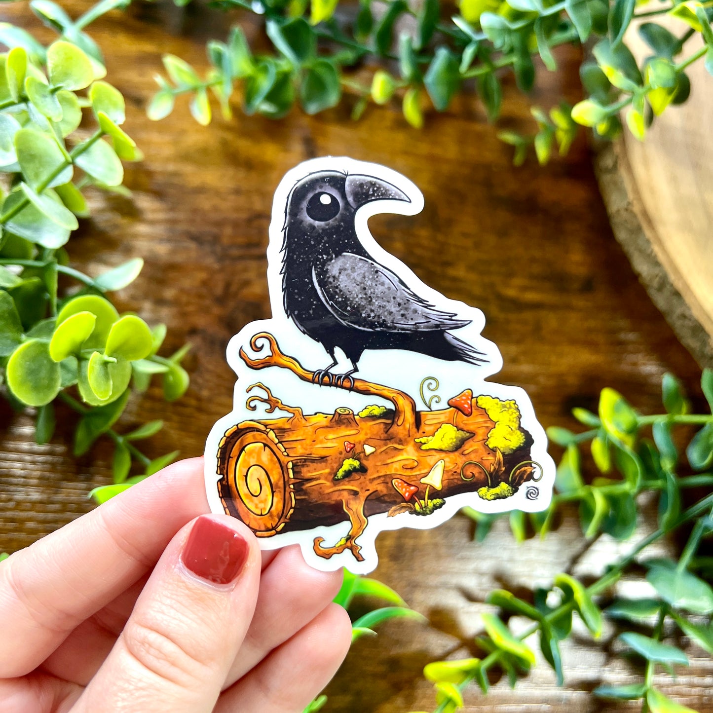 Poe the Crow Clear Sticker